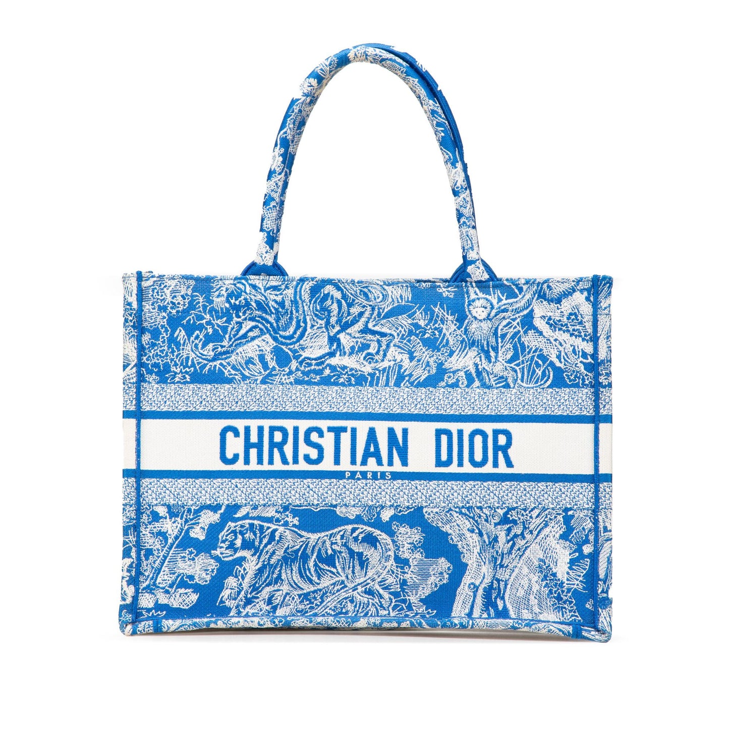 Dior iviera Toile De Jouy Book Tote Canvas Medium Embroidered Tote Bag Book Tote 3