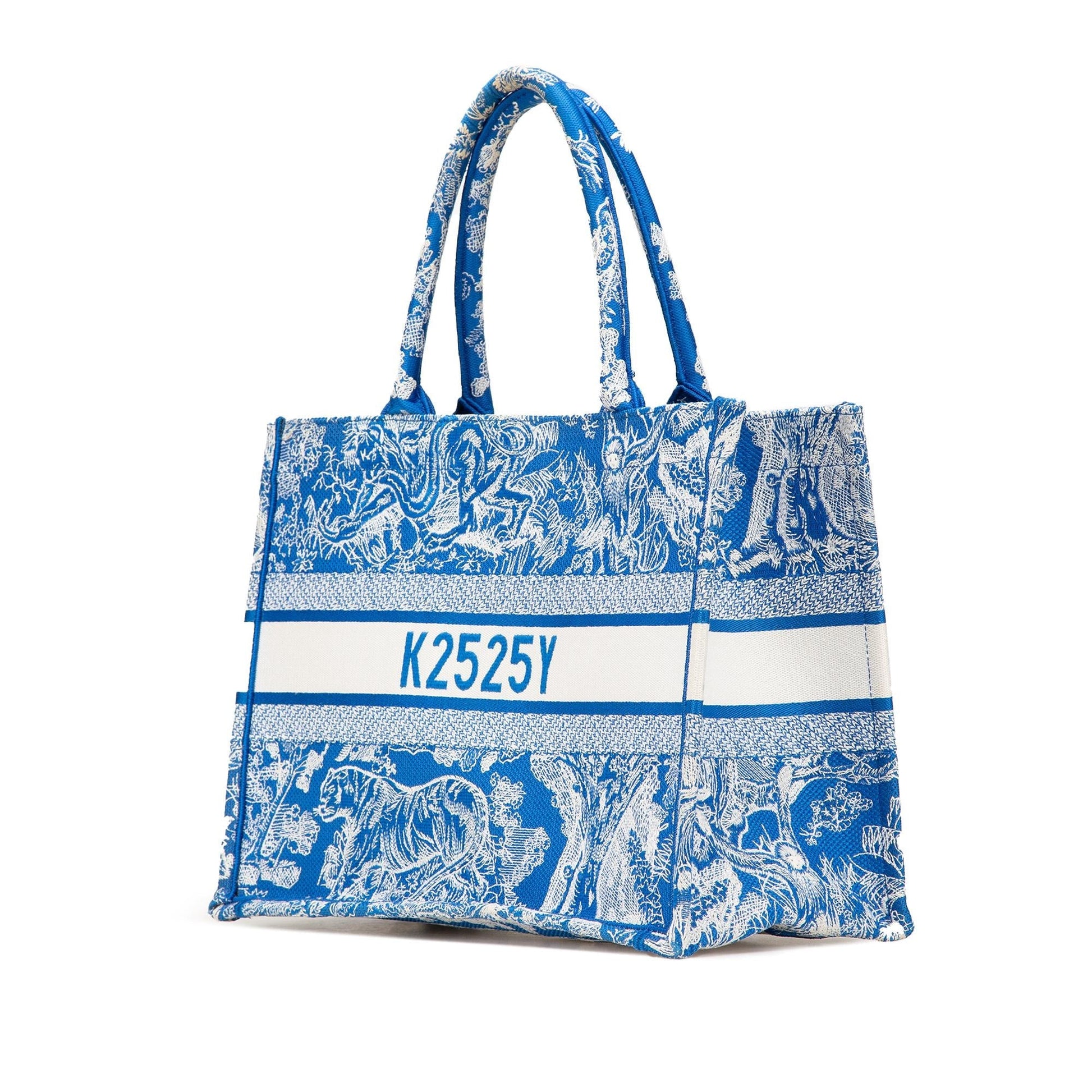 Dior iviera Toile De Jouy Book Tote Canvas Medium Embroidered Tote Bag Book Tote 3