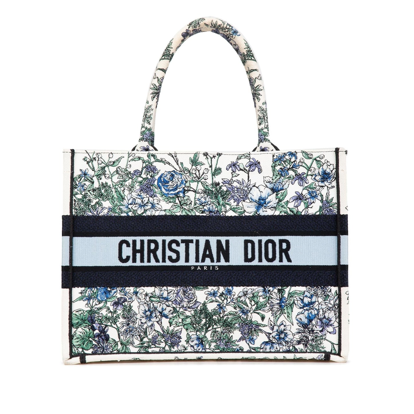 Dior Flowers Book Tote Canvas Medium Embroidered Tote Bag Book Tote 1
