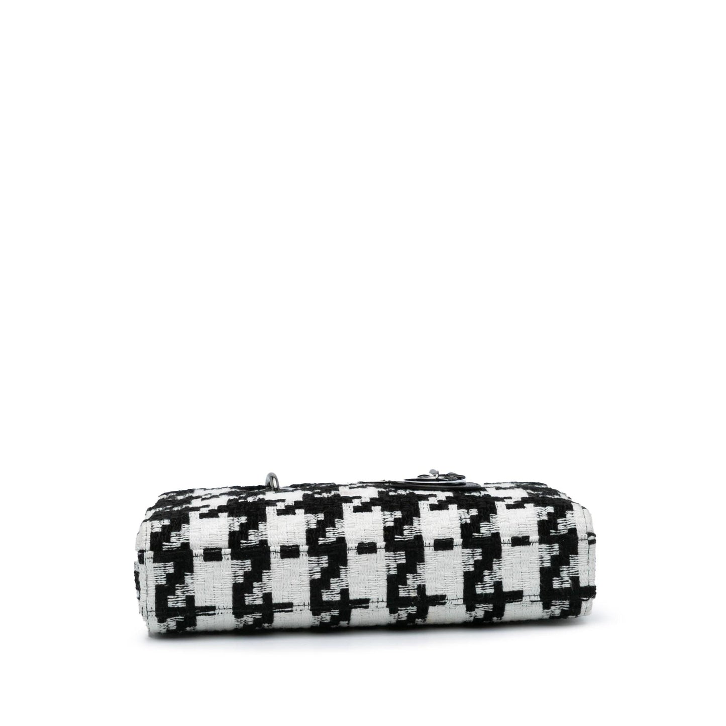 Dior Macro Houndstooth Lady Joy Satchel Bag Canvas Medium Lady D Joy