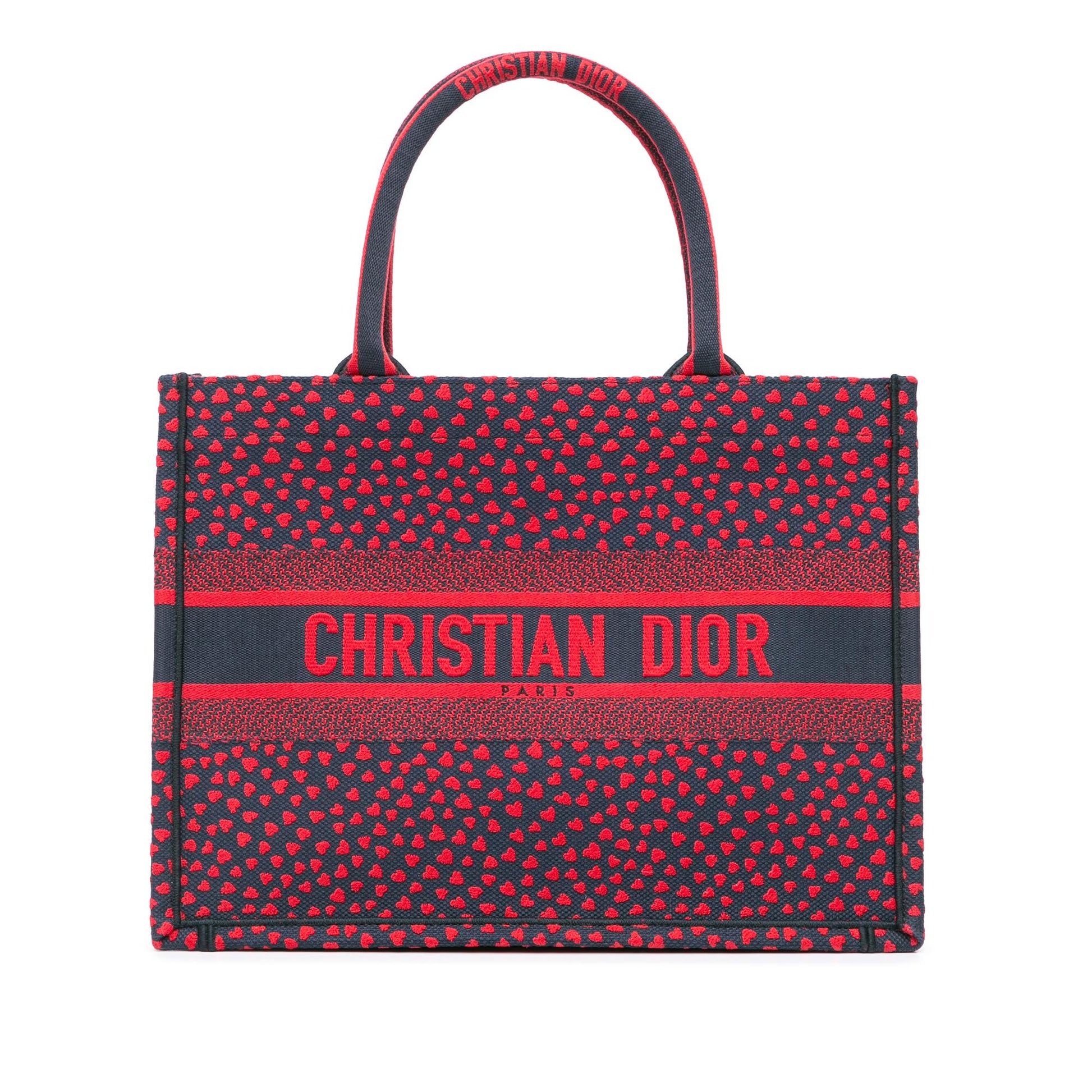 Dior Pop Hearts Love Paris Book Tote Canvas Medium Tote Bag