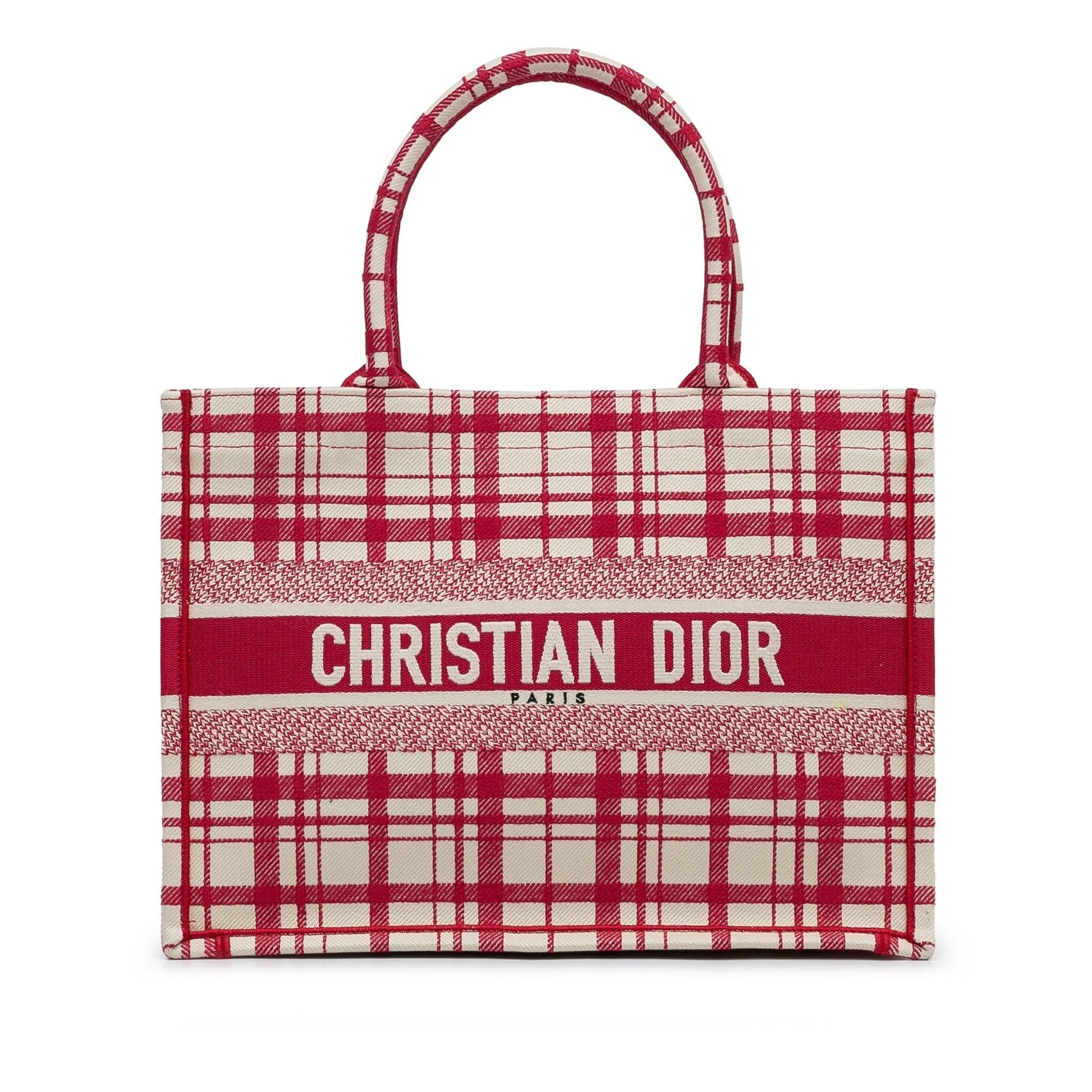 Dior Check Book Tote Shg Ppwjwl Medium Tote Bag