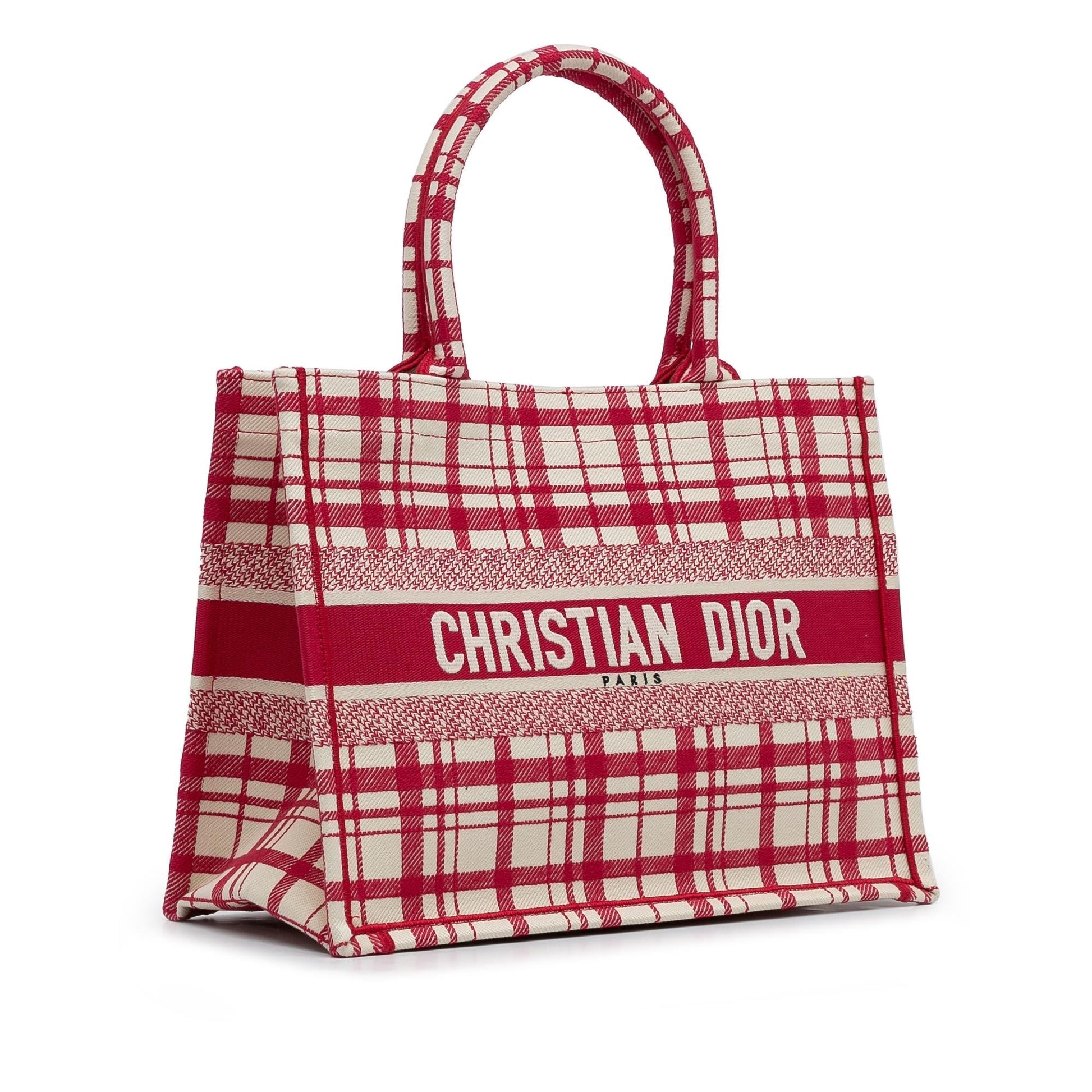 Dior Check Book Tote Shg Ppwjwl Medium Tote Bag