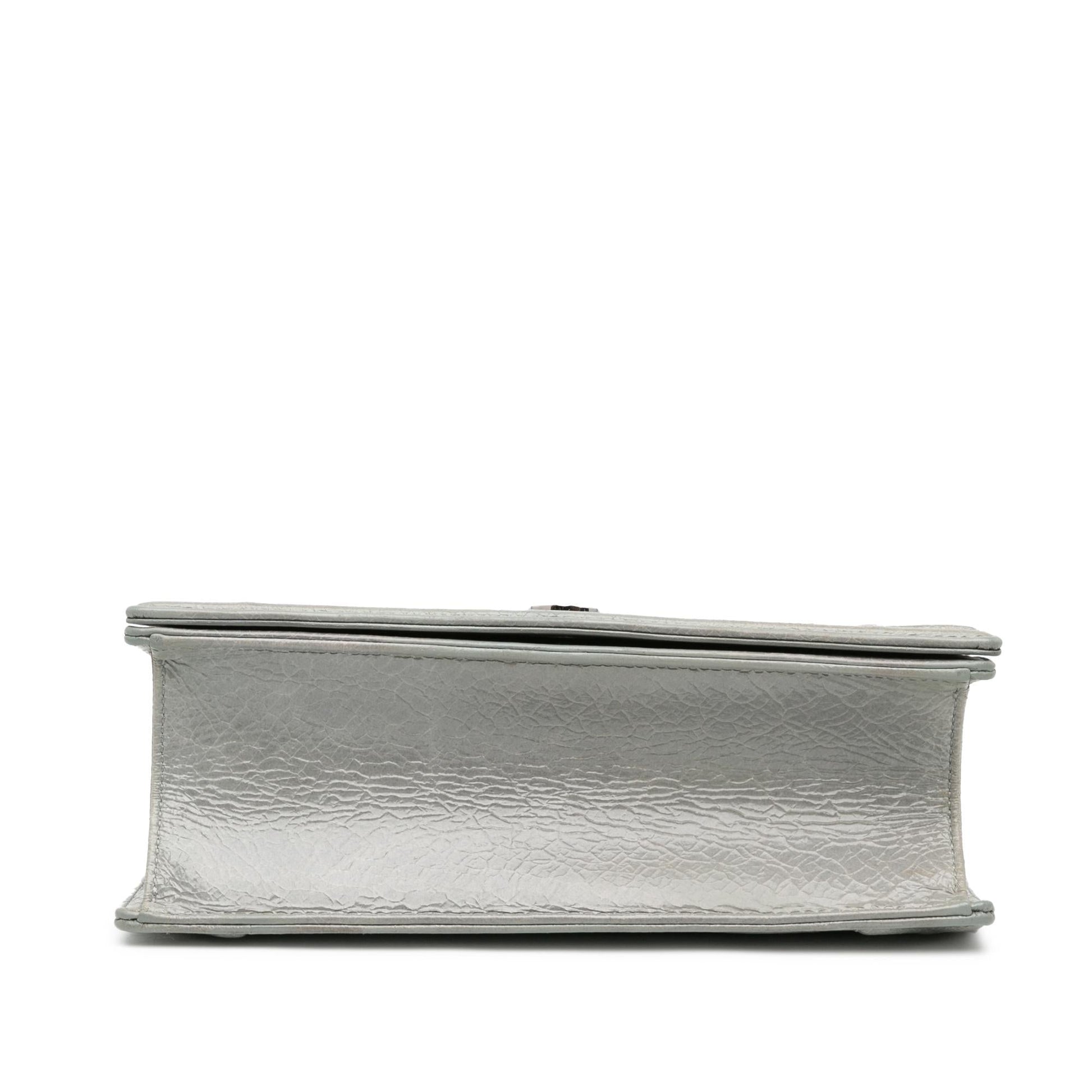 Dior Crackled Deerskin ama Shg Eiyab5 Crossbody Bag Medium Flap