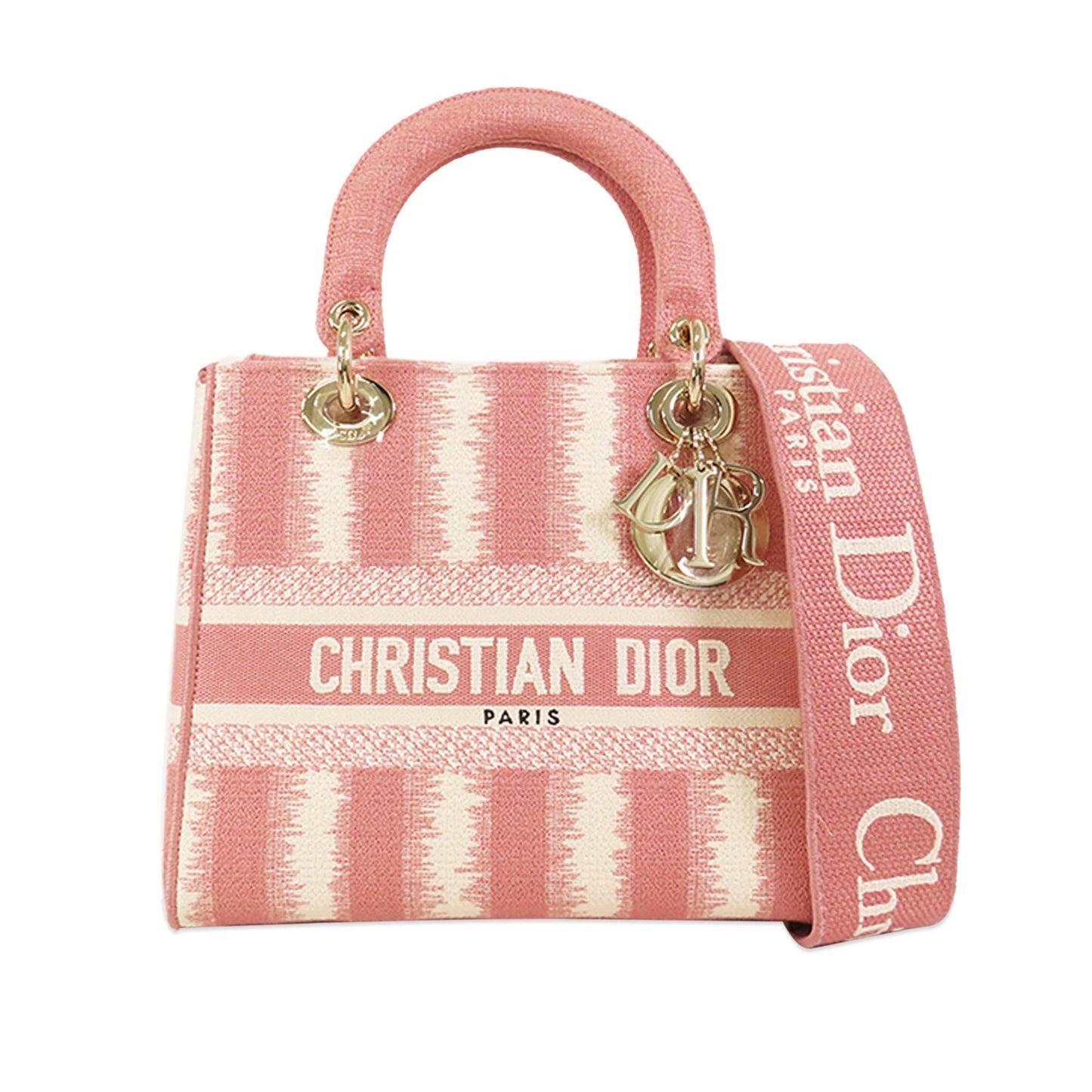 Dior Stripes Lady Lite Shg N0Pvbc Satchel Bag Medium