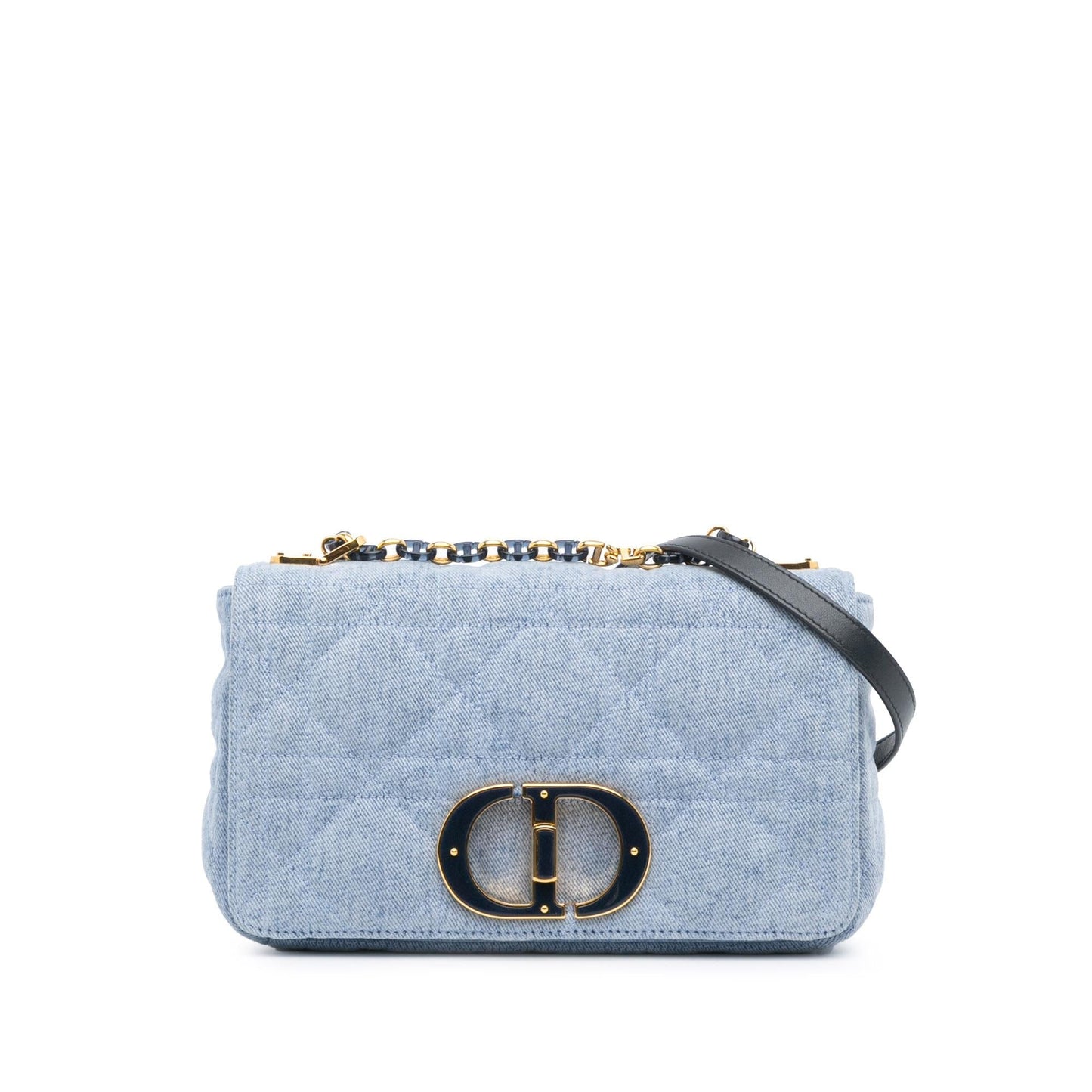 Dior Macrocannage Caro Bag Denim Medium Crossbody Bag Bag Shg Qpthlh