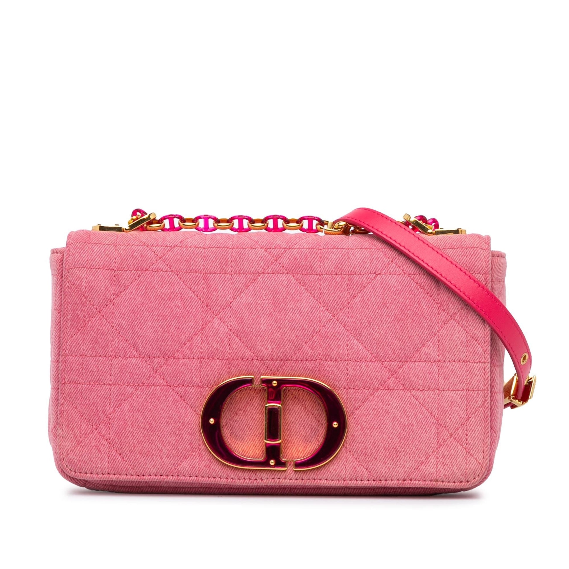 Dior Macrocannage Caro Bag Denim Medium Crossbody Bag Macrocannage Caro Bag
