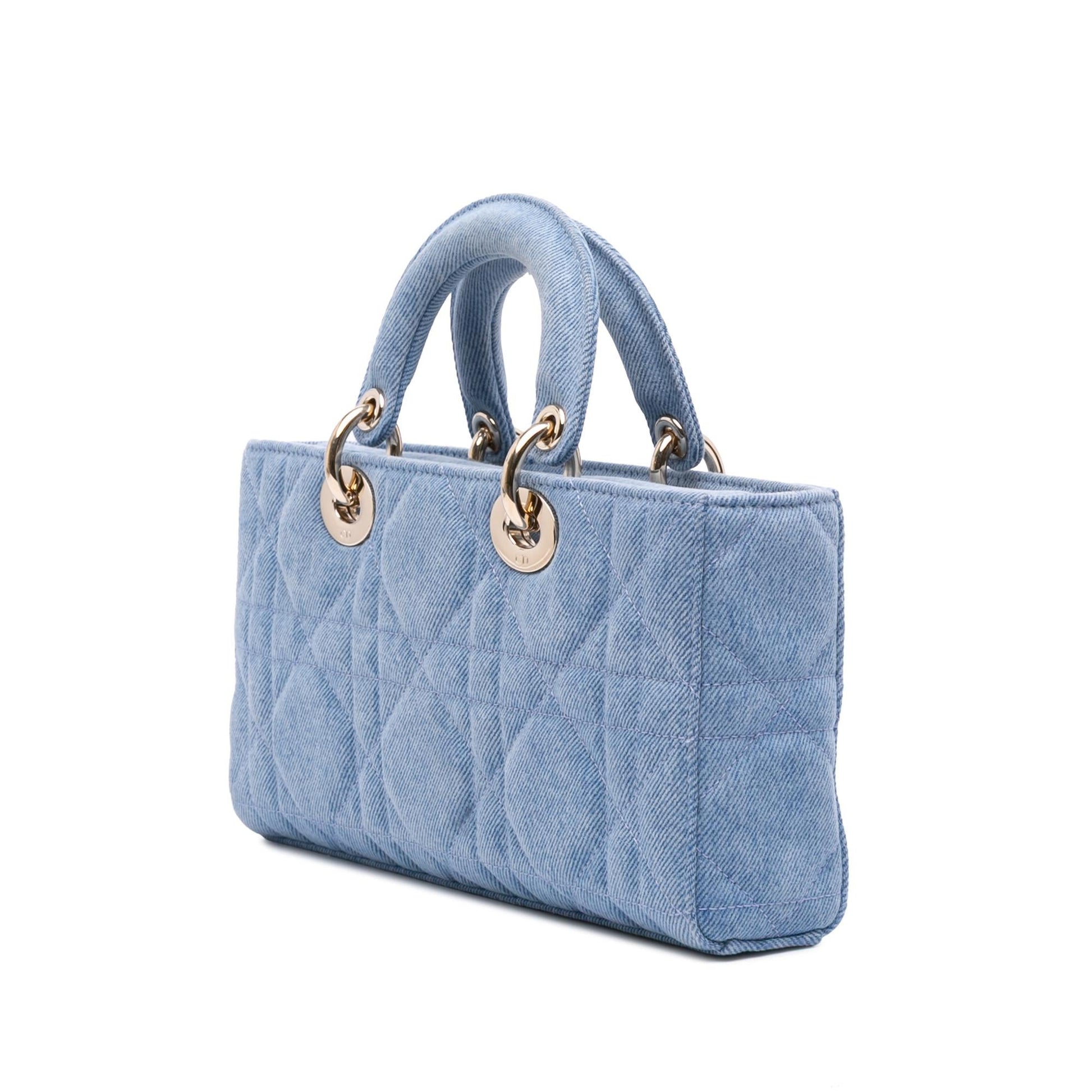 Dior Macrocannage Lady Joy Satchel Denim Medium Satchel Bag D Joy Satchel