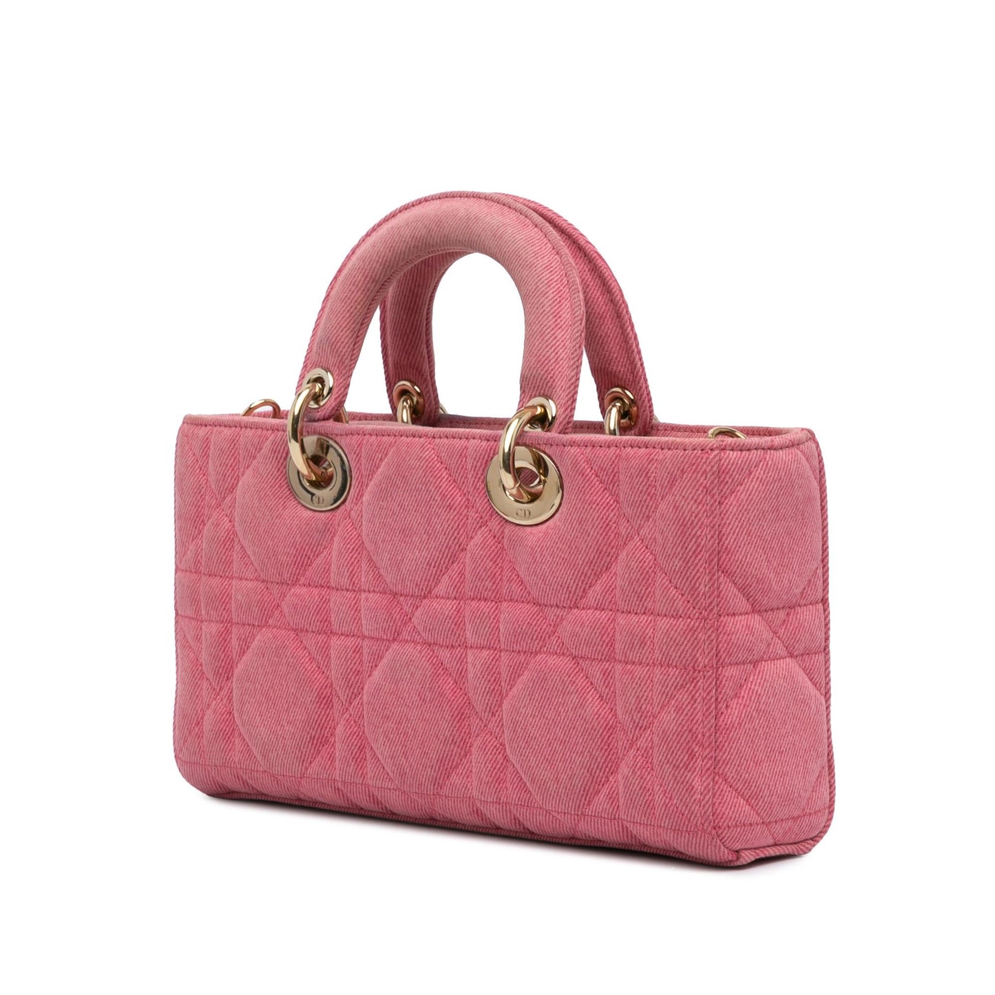 Dior Macrocannage Lady Joy Shg Xs8Hyw Satchel Bag Denim Medium