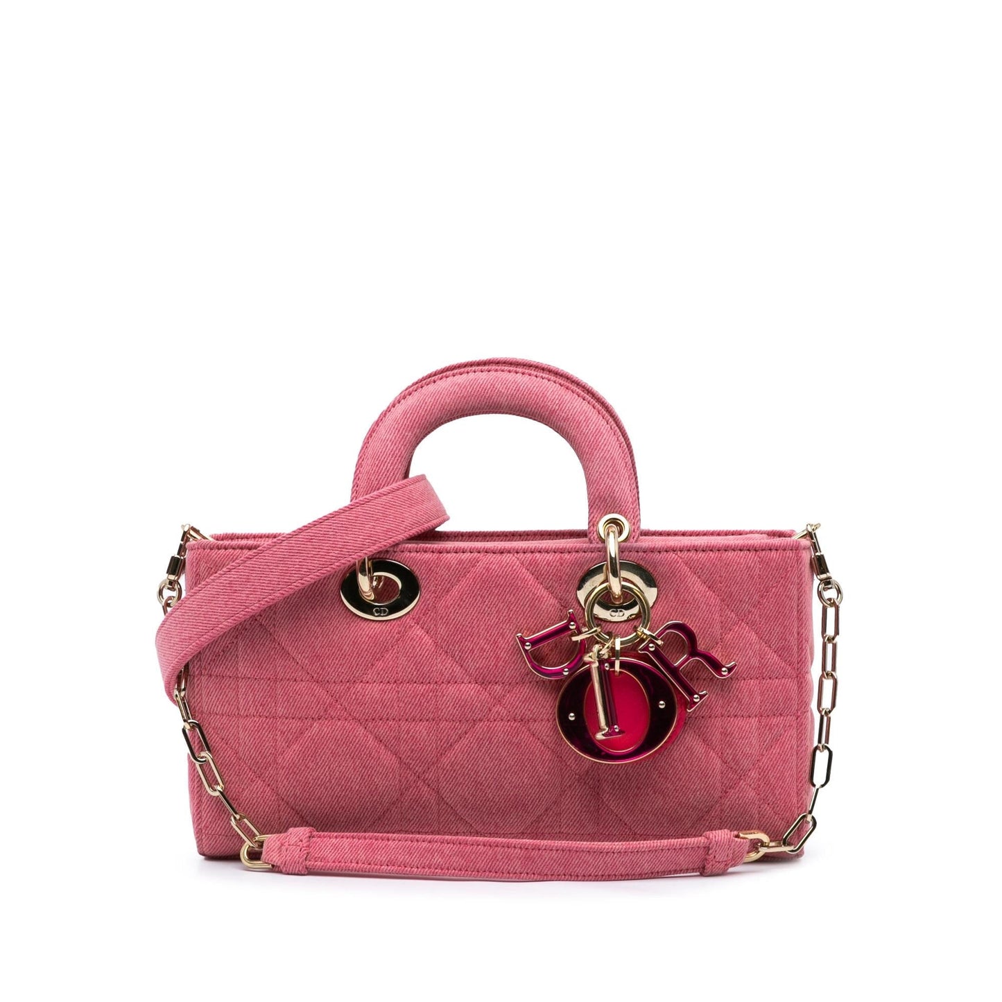 Dior Macrocannage Lady Joy Satchel Bag Denim Medium D Joy 1