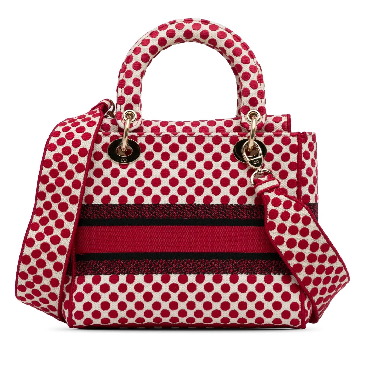Dior amour Dots Lady Lite Satchel Bag Medium Lady D Lite