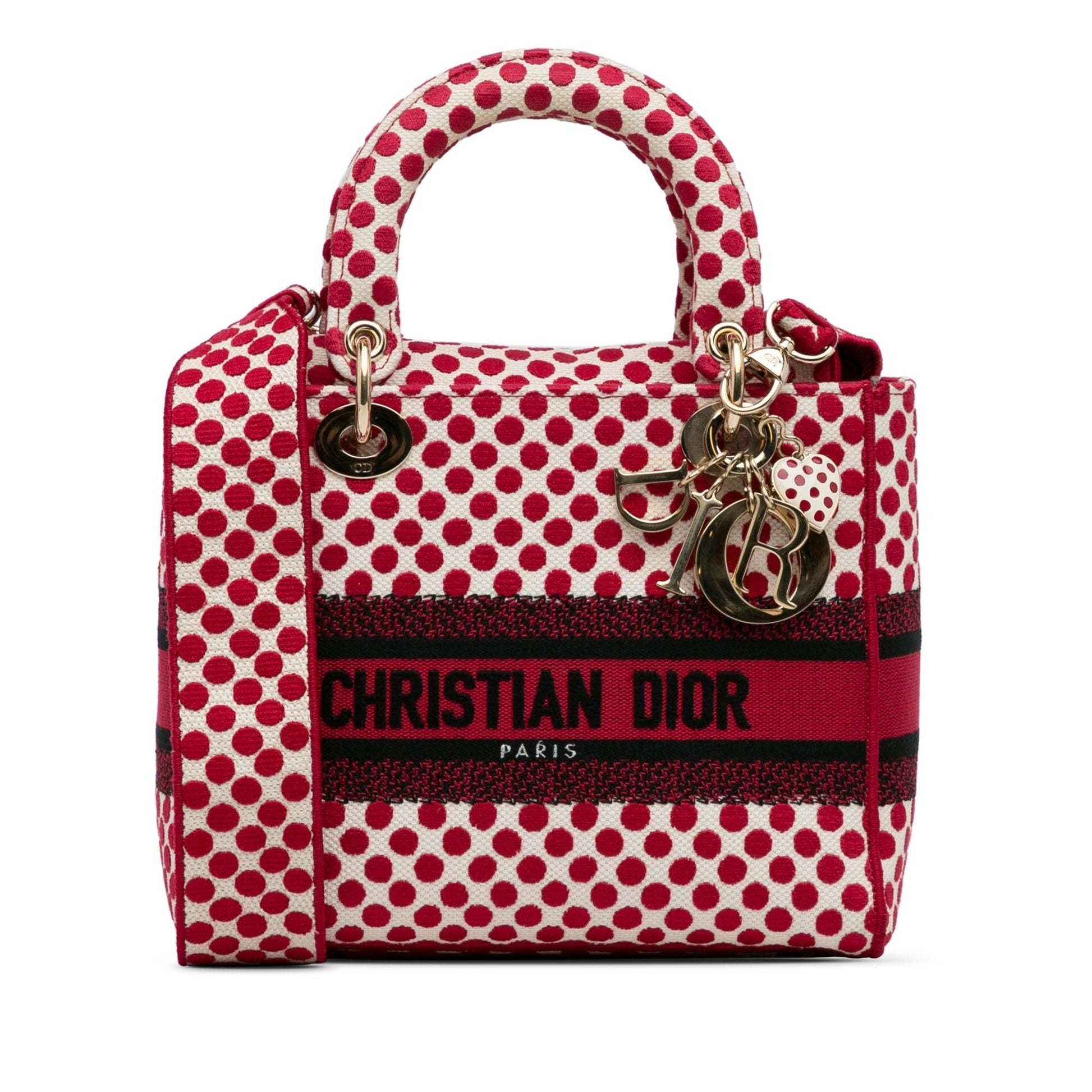 Dior amour Dots Lady Lite Satchel Bag Medium Lady D Lite