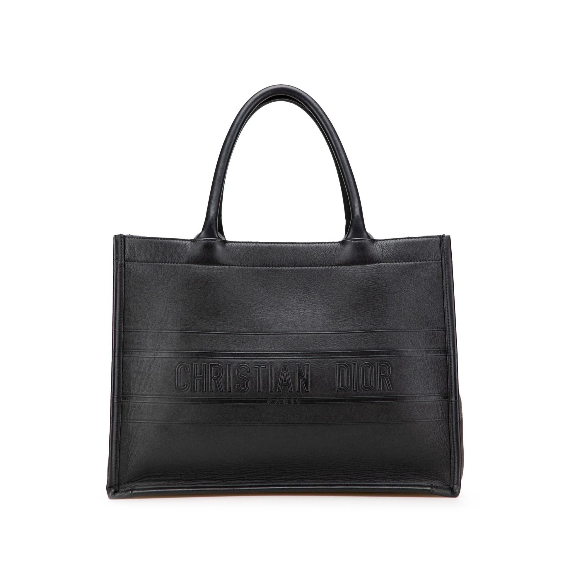 Dior Book Tote Leather Medium Embossed Tote Bag