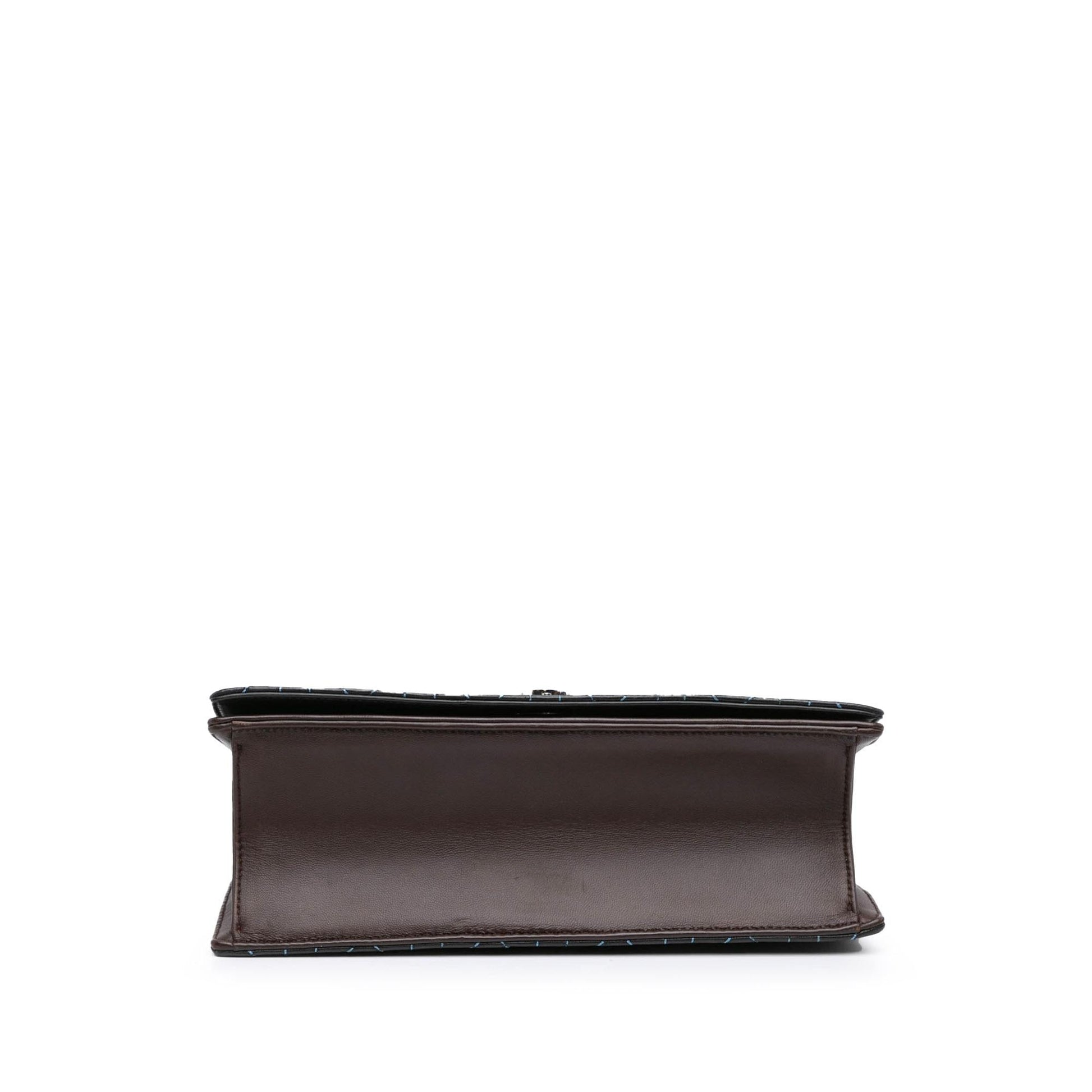 Dior Calfskin ama Shoulder Bag Medium Embroidered Flap
