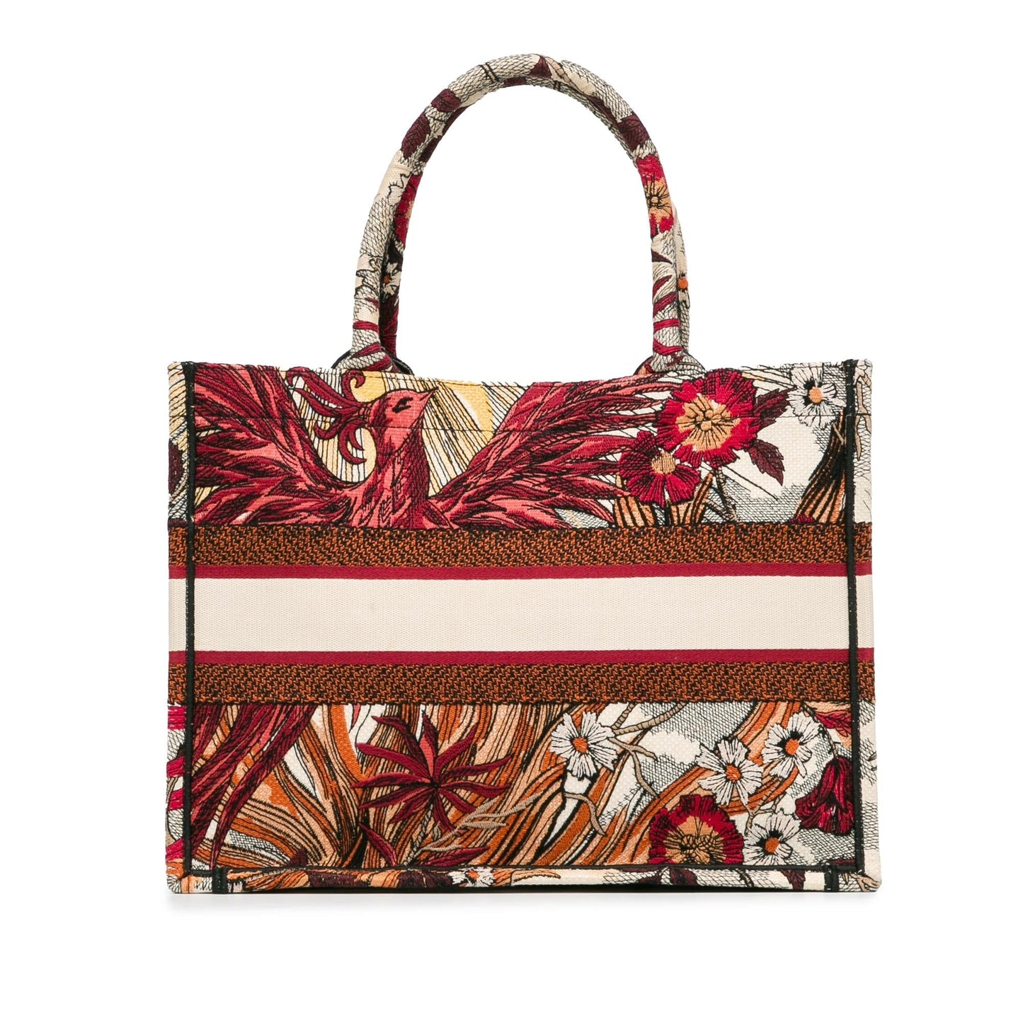 Dior Phoenix Book Tote Shg W6Lias Canvas Medium Embroidered Tote Bag
