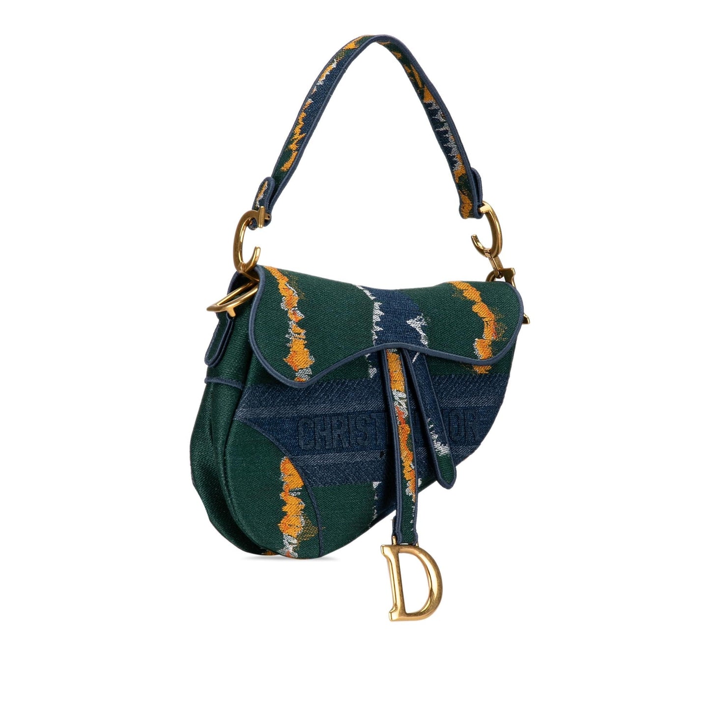 Dior Saddle Bag Shg Igov5B Canvas Medium Embroidered Shoulder Bag
