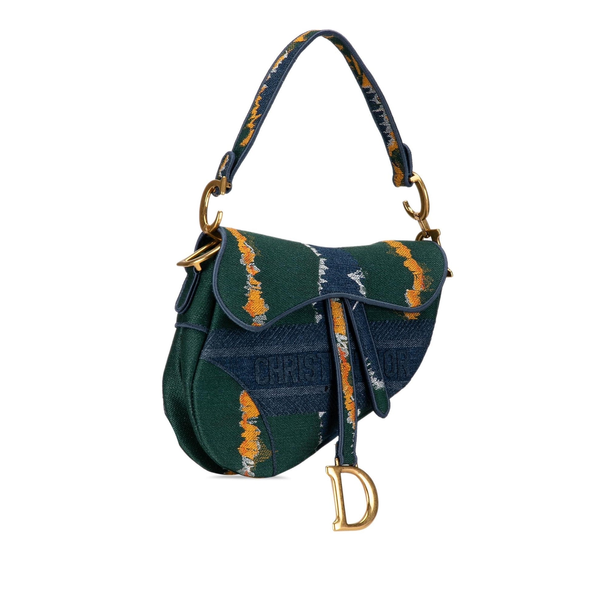 Dior Saddle Bag Shg Igov5B Canvas Medium Embroidered Shoulder Bag