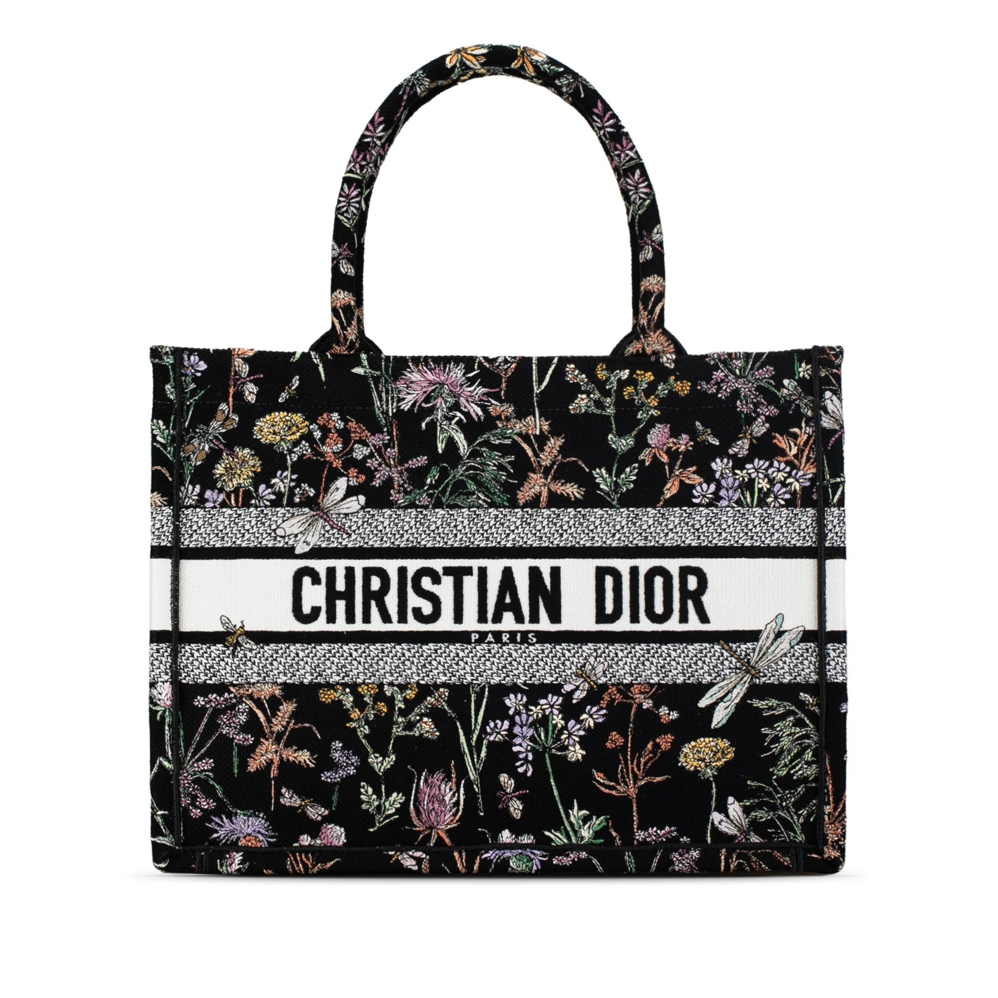 Dior Herbarium Book Tote Shg Kasyjl Medium Embroidered Tote Bag