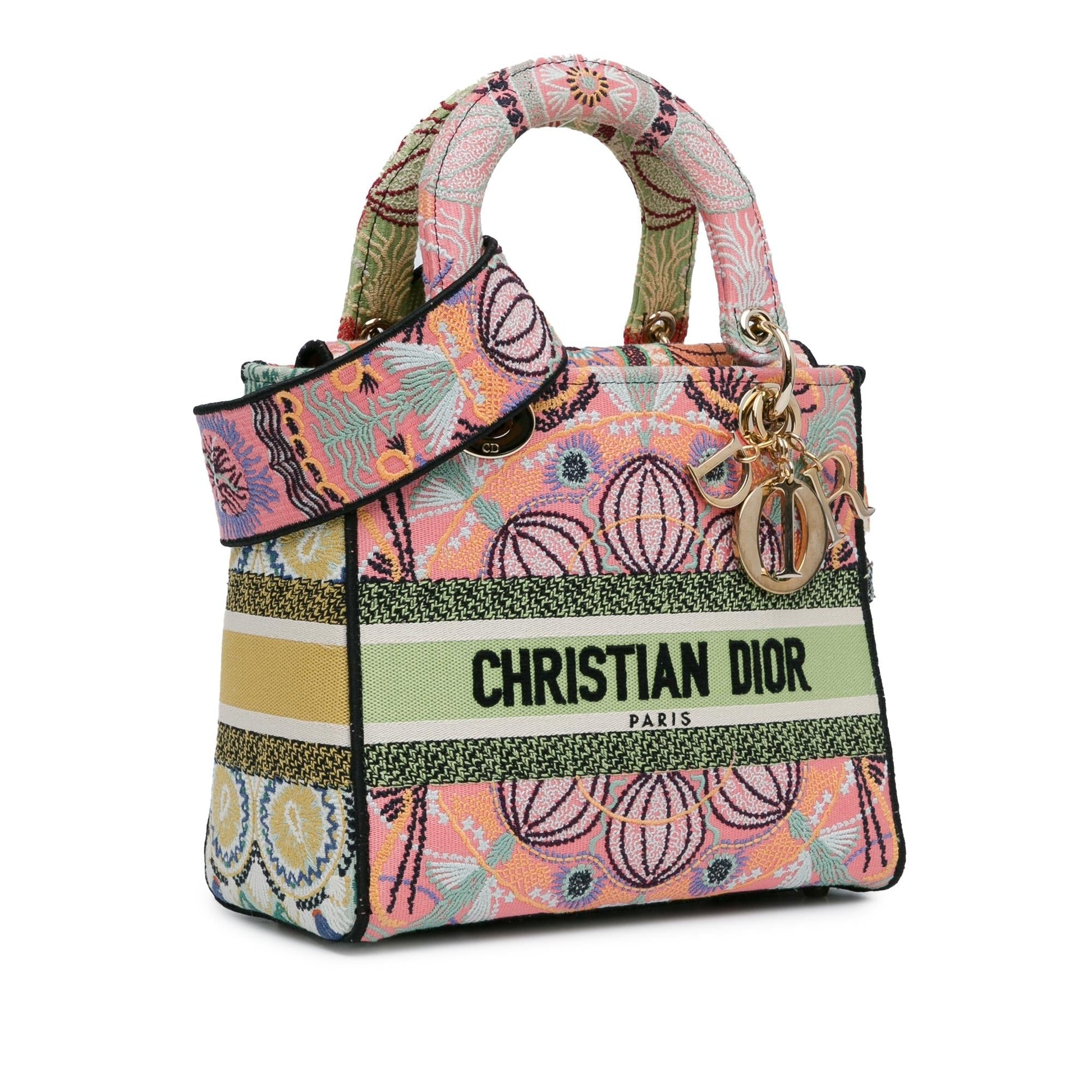 Dior In Lights Lady Lite Shg Sq6Wef Satchel Bag Medium Embroidered