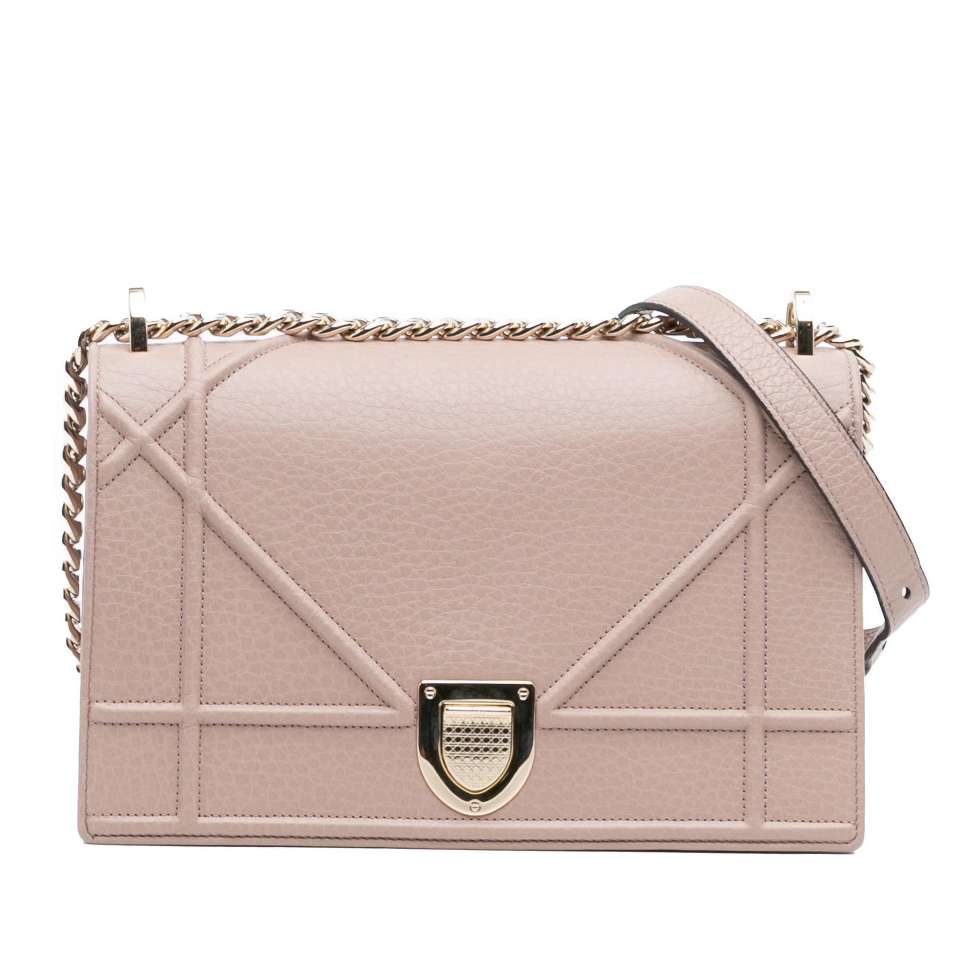 Dior Grained Calfskin ama Crossbody Bag Medium Flap Diorama Flap 9