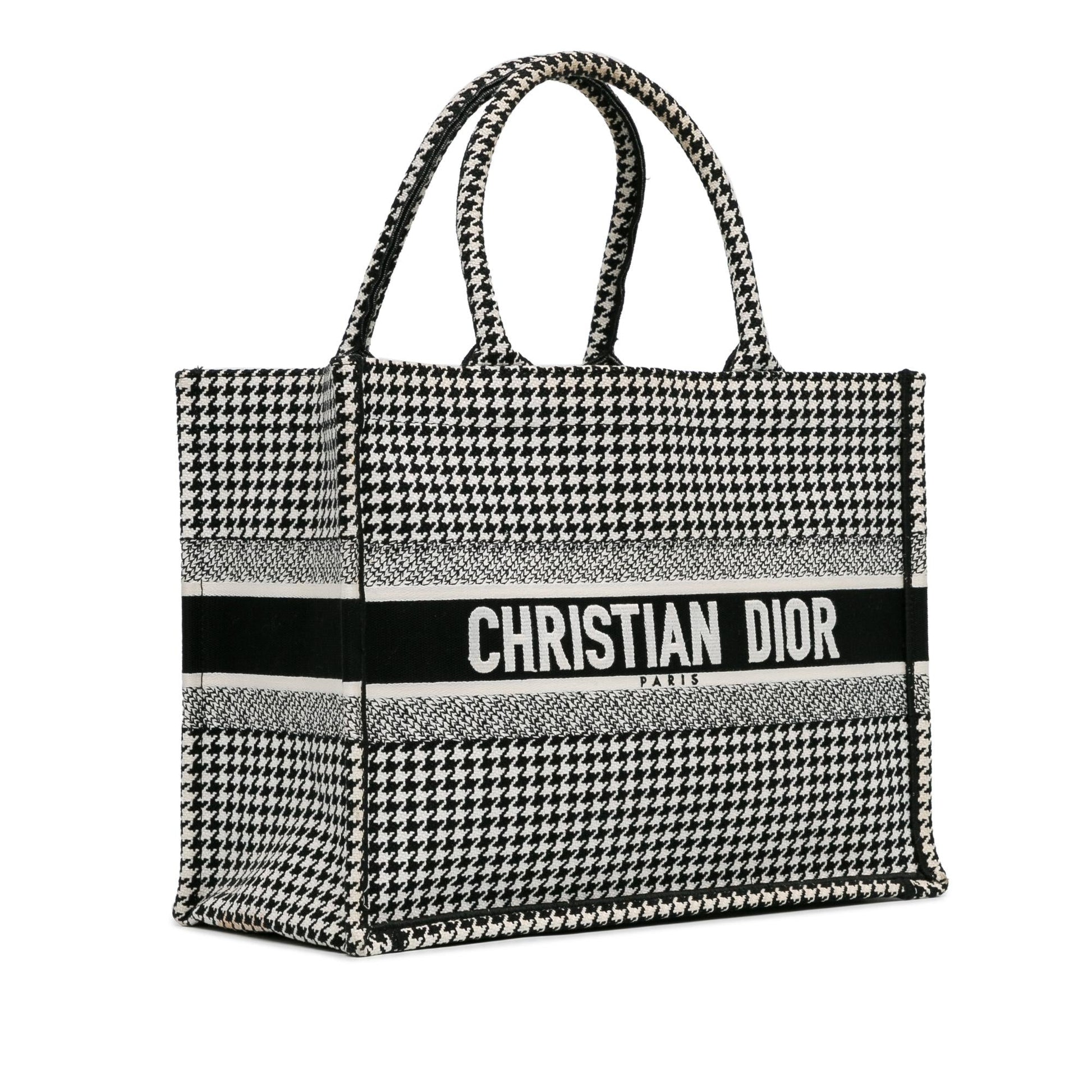 Dior Houndstooth Book Tote Shg Lszq4L Medium Tote Bag