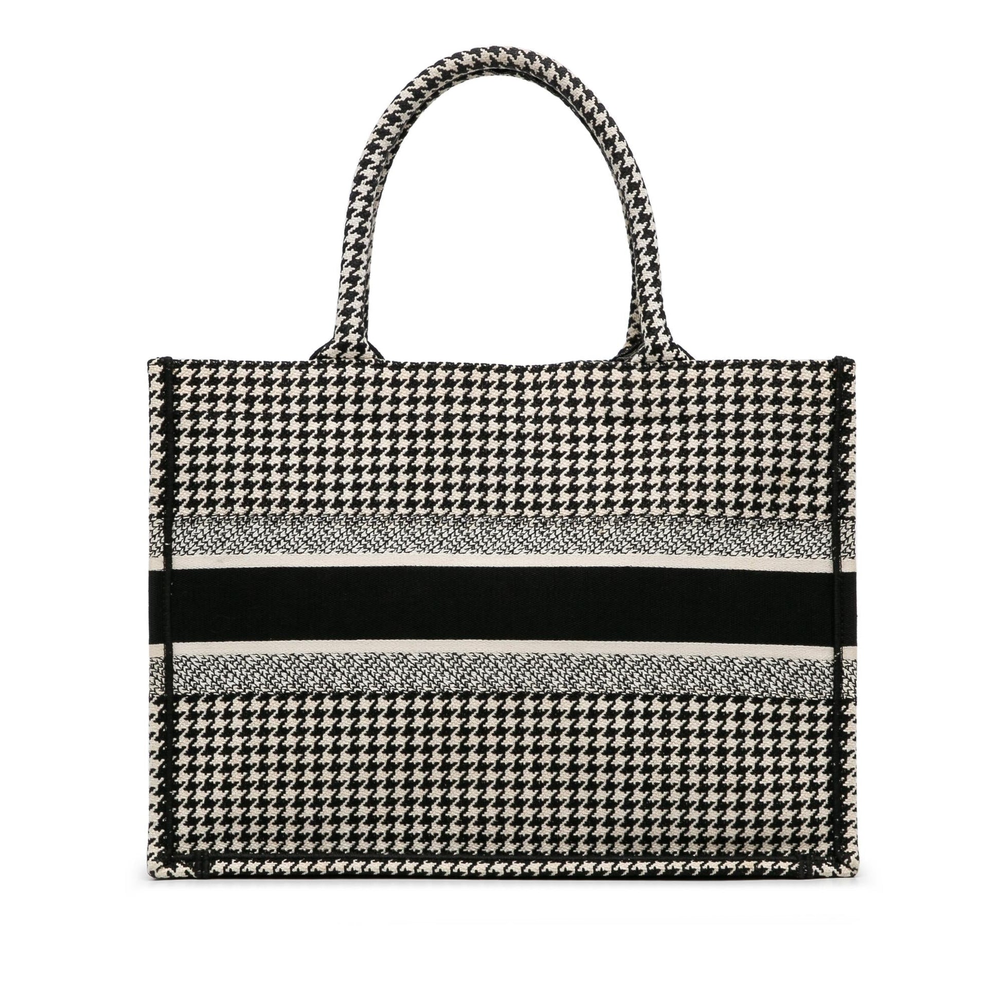 Dior Houndstooth Book Tote Medium Tote Bag