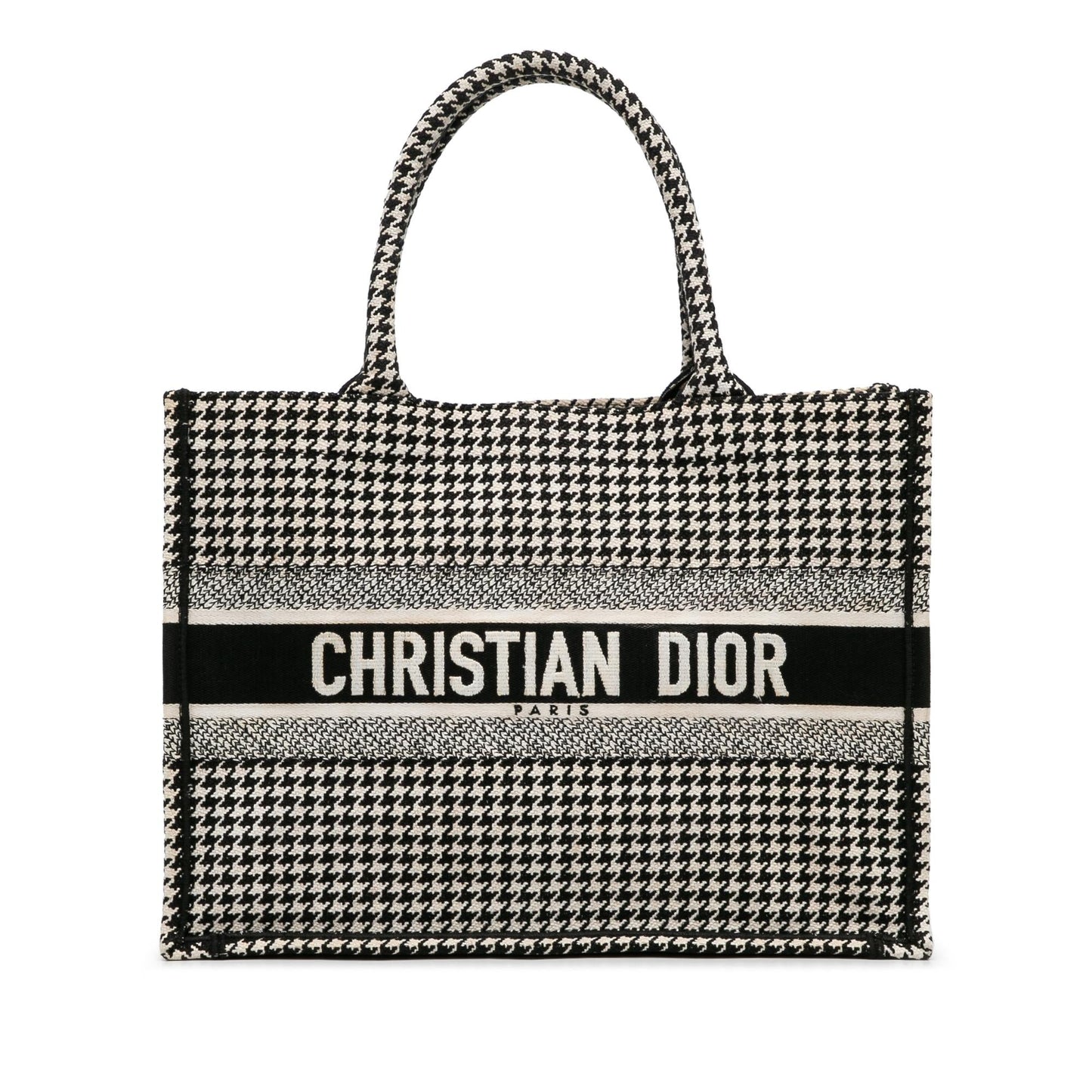 Dior Houndstooth Book Tote Medium Tote Bag Houndstooth Book Tote