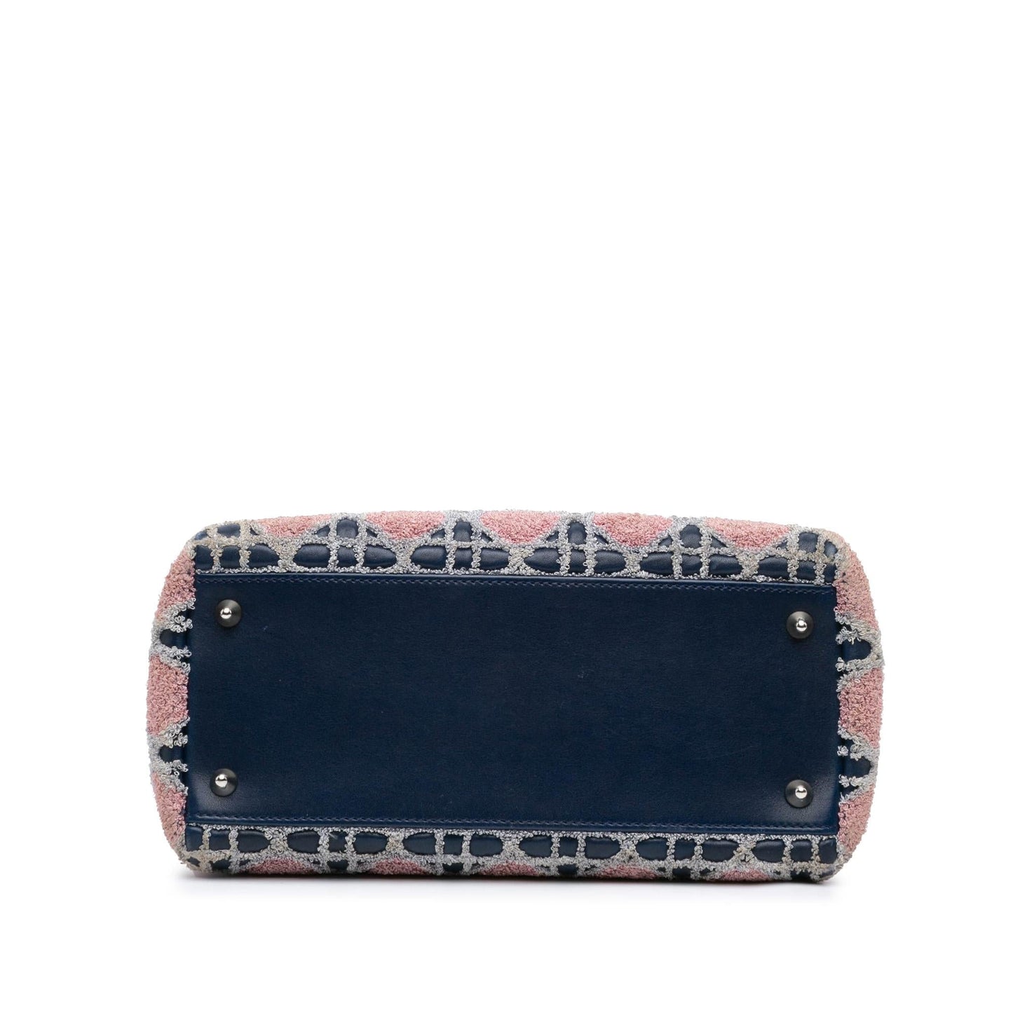 Dior And Tweed Cannage Lady Satchel Bag Lambskin Medium