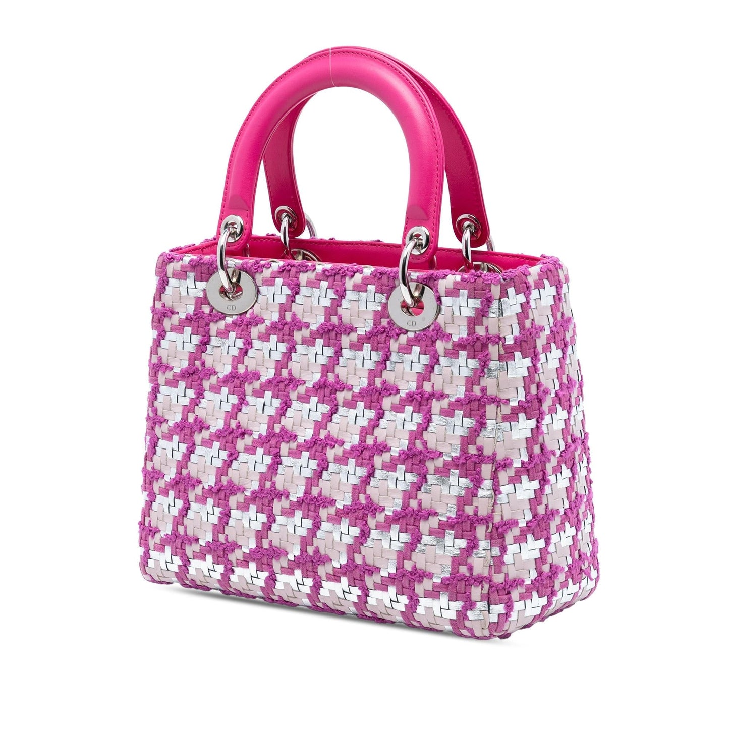 Dior And Tweed Lady Satchel Bag Lambskin Medium Lady Dior 1