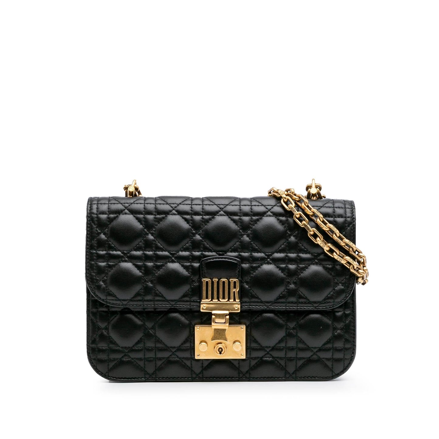 Dior Cannage addict Shoulder Bag Lambskin Medium Flap