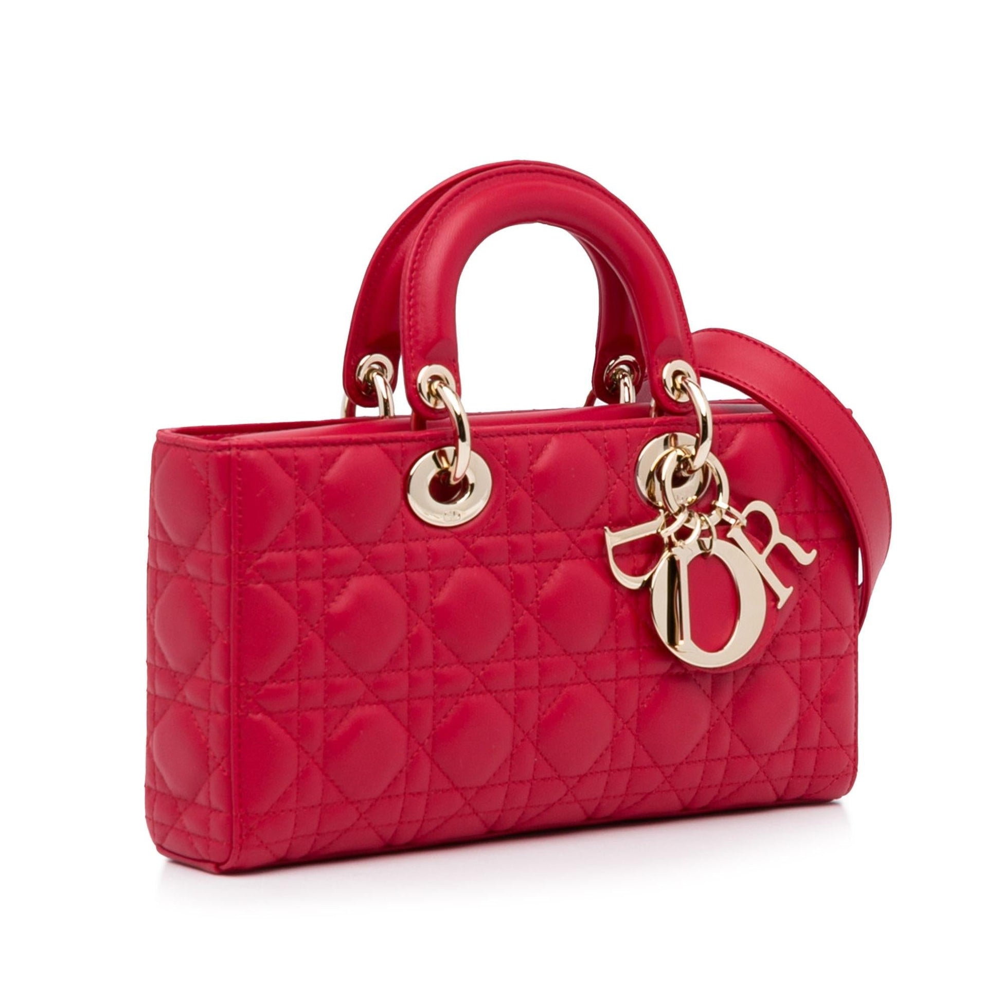 Dior Cannage Lady Joy Shg O5Bvpw Satchel Bag Lambskin Medium
