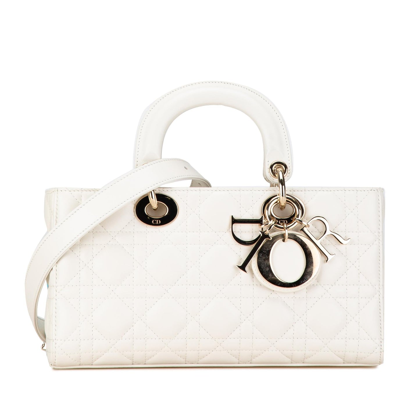 Dior Cannage Lady Joy Satchel Bag Lambskin Medium Lady D Joy
