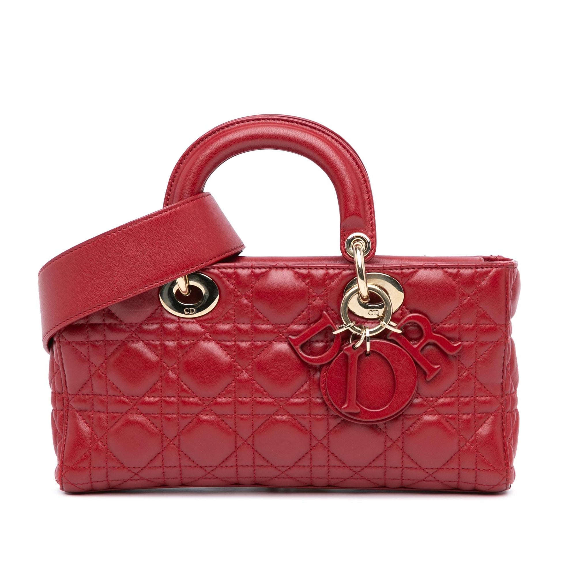 Dior Cannage Lady Joy Satchel Bag Lambskin Medium D Joy 1