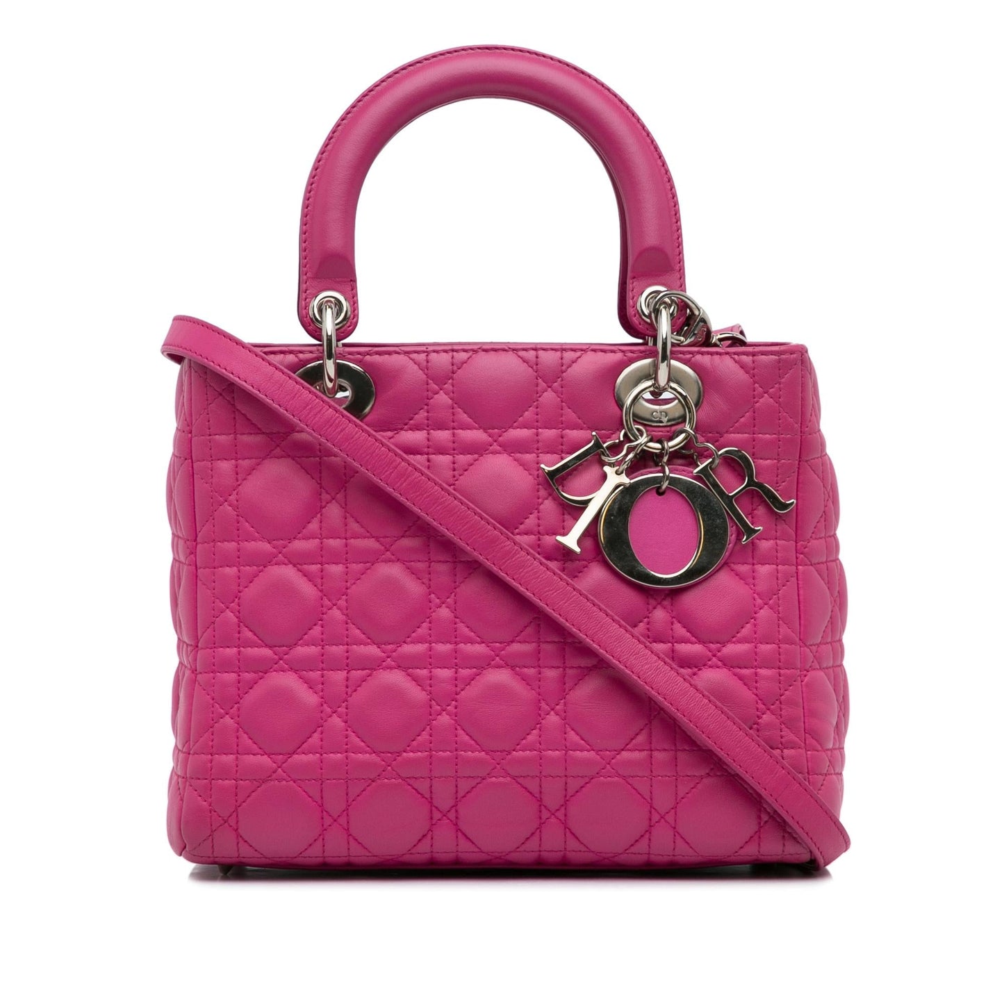 Dior Cannage Lady Satchel Bag Lambskin Medium