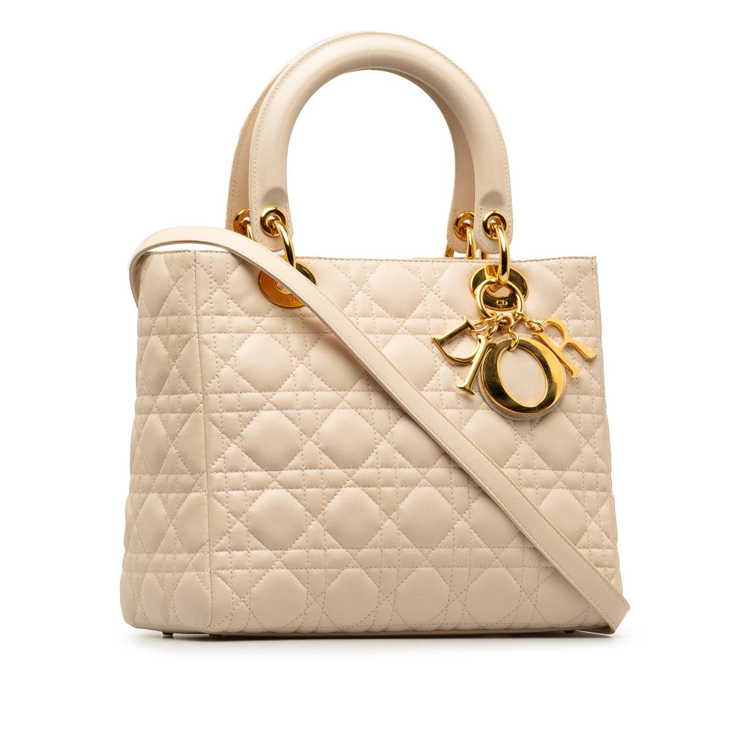Dior Cannage Lady Shg Cyzxrl Satchel Bag Lambskin Medium
