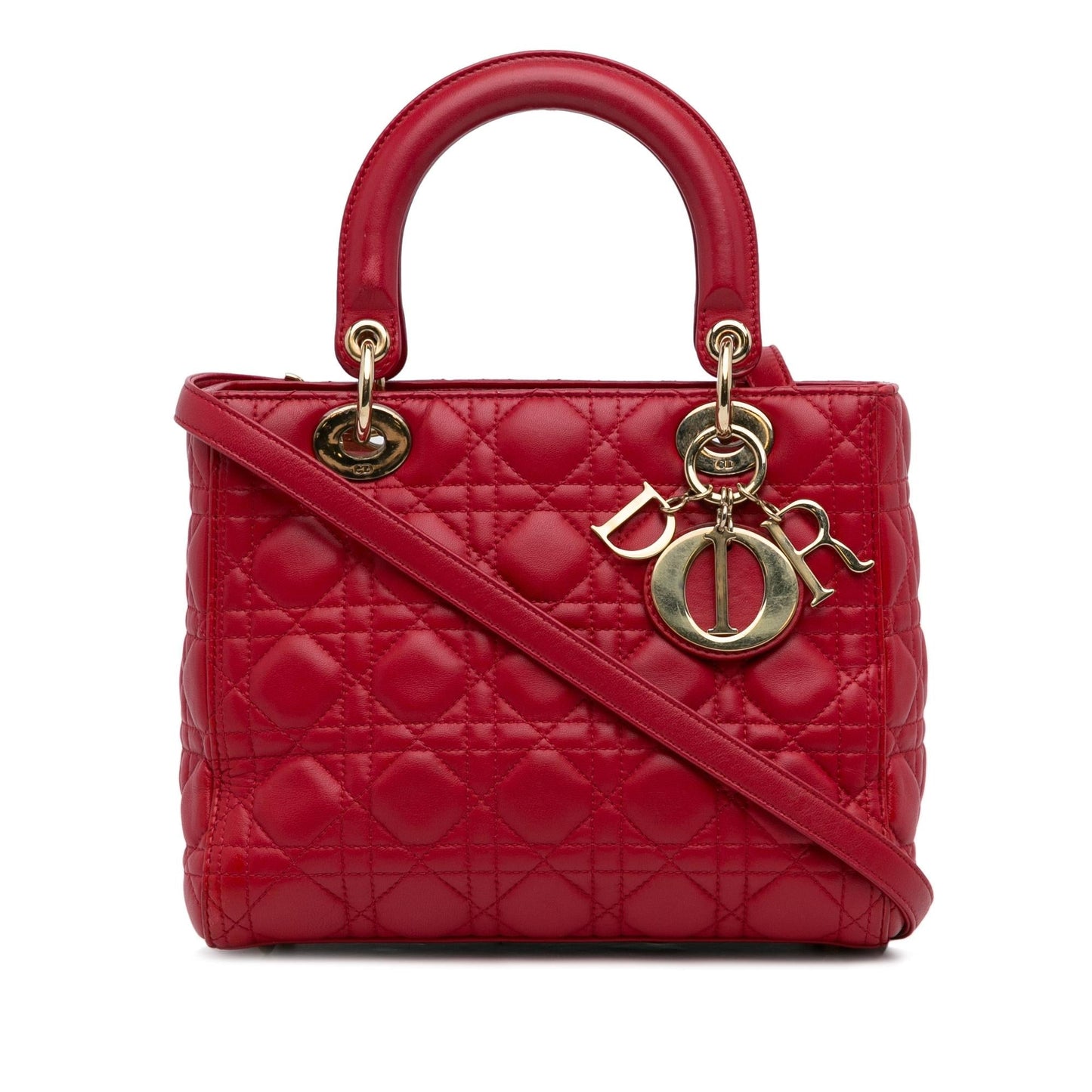 Dior Cannage Lady Shg 2Da655 Satchel Bag Lambskin Medium