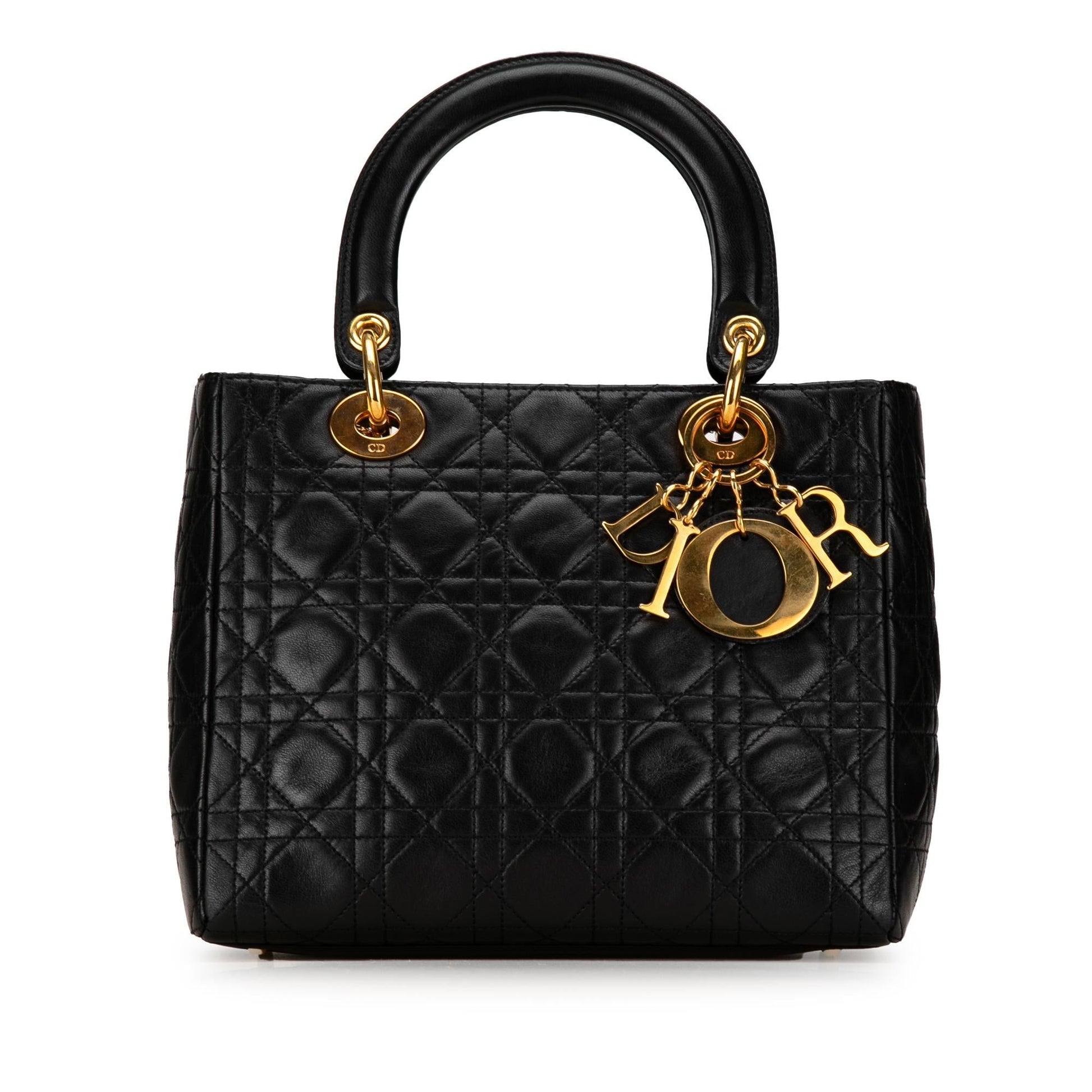 Dior Cannage Lady Shg Gb8Wvx Satchel Bag Lambskin Medium
