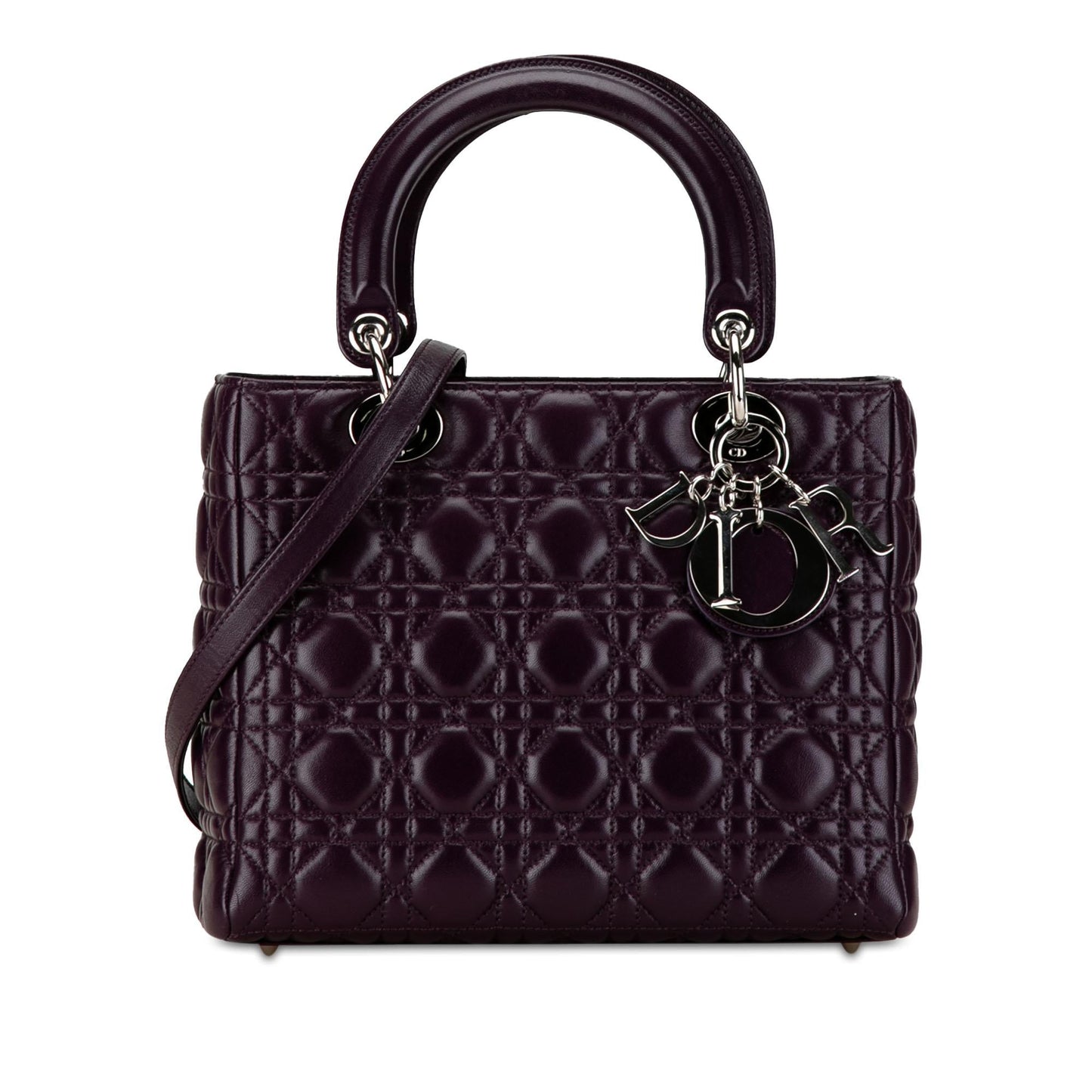 Dior Cannage Lady Shg Xhjvcg Satchel Bag Lambskin Medium