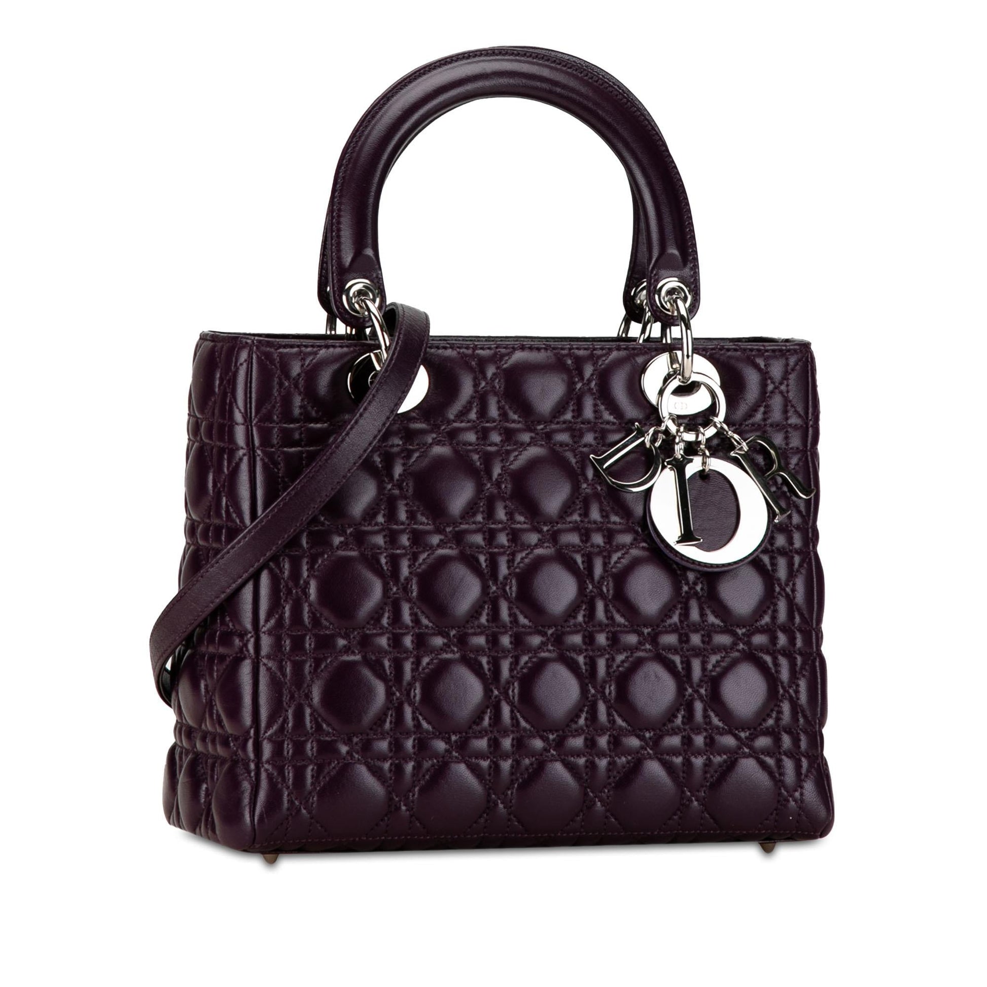 Dior Cannage Lady Shg Xhjvcg Satchel Bag Lambskin Medium