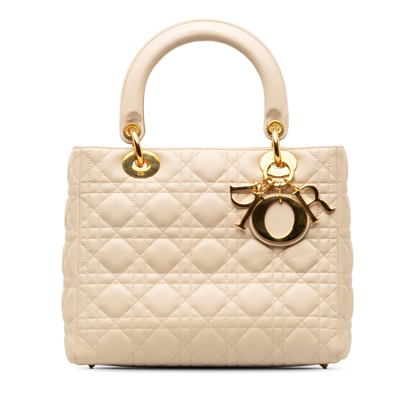 Dior Cannage Lady Shg Rysswi Satchel Bag Lambskin Medium