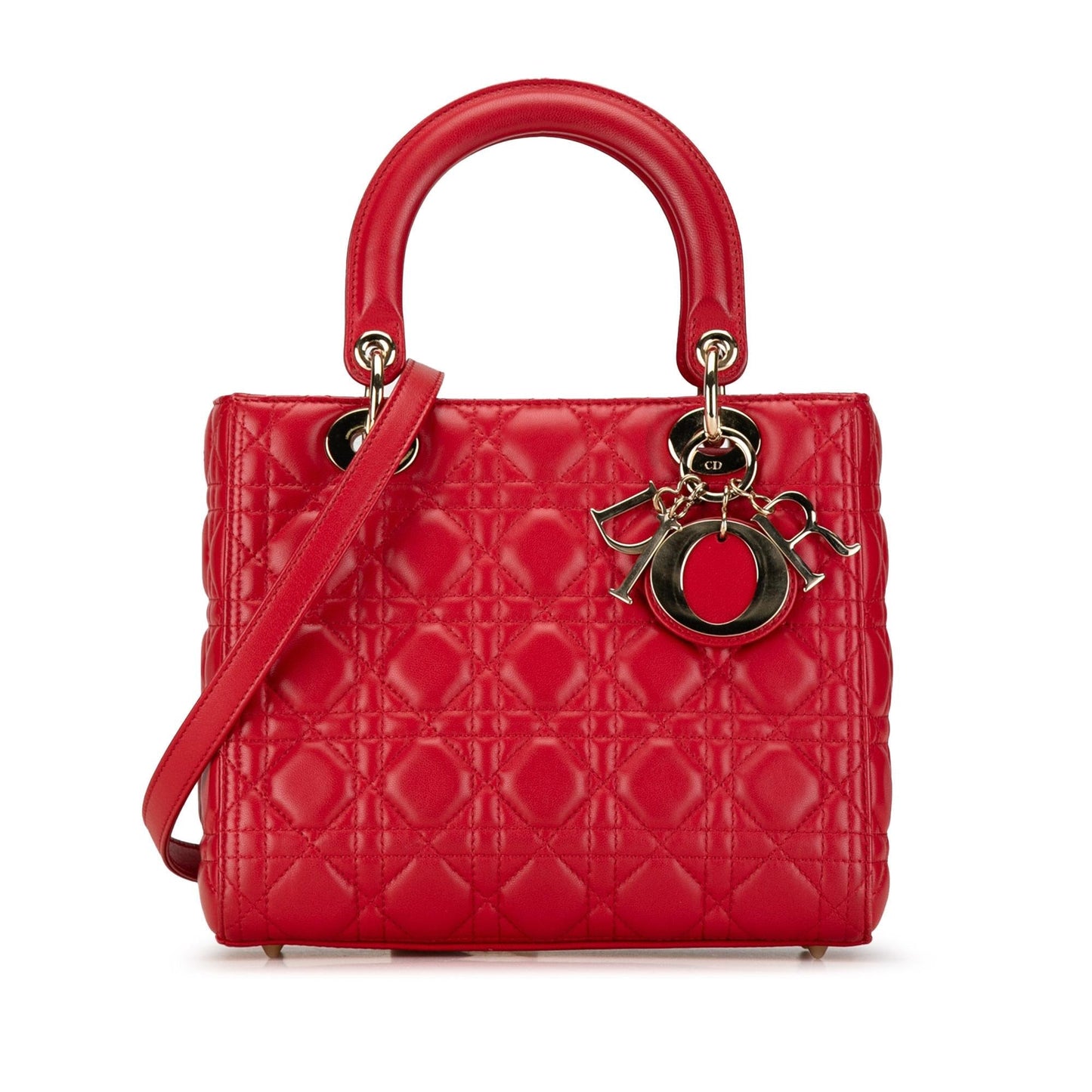 Dior Cannage Lady Shg Fsqoqv Satchel Bag Lambskin Medium