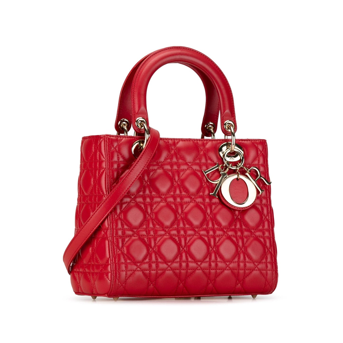 Dior Cannage Lady Shg Fsqoqv Satchel Bag Lambskin Medium