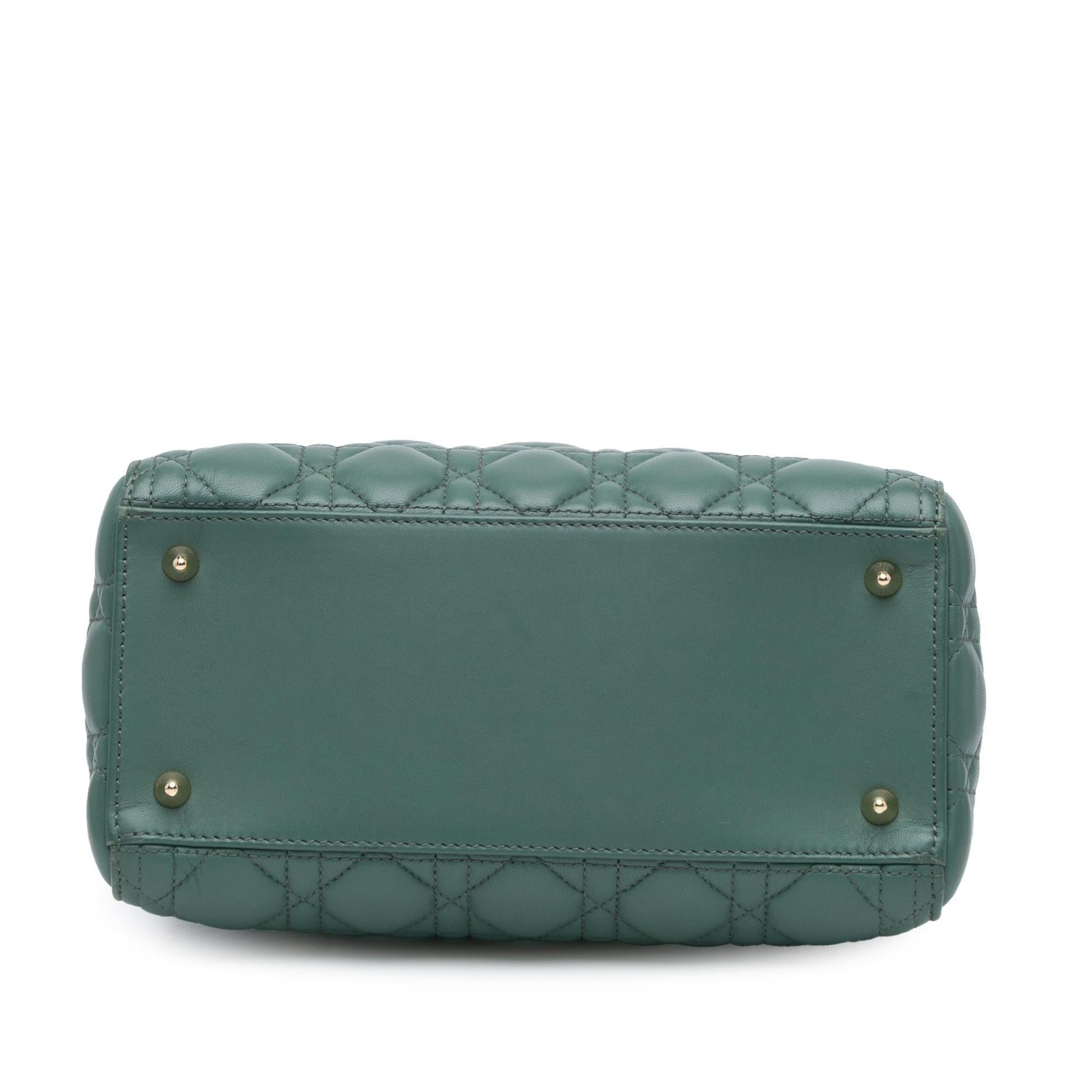 Dior Cannage Lady Satchel Bag Lambskin Medium Cannage Lady Dior