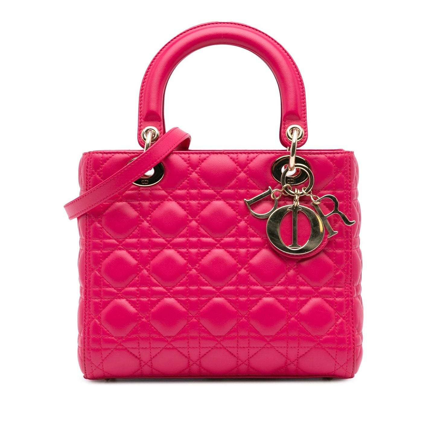 Dior Cannage Lady Satchel Bag Lambskin Medium Lady Dior 2