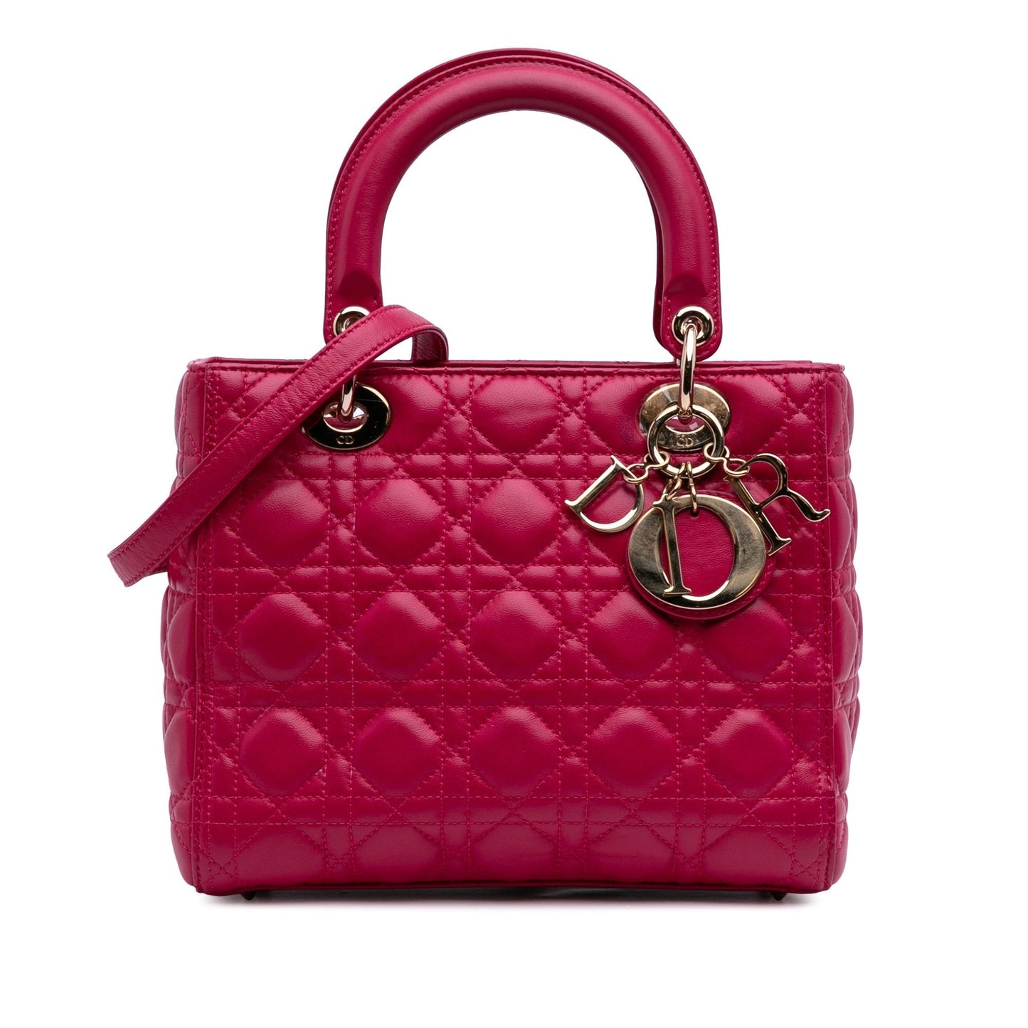 Dior Cannage Lady Satchel Bag Lambskin Medium Lady Dior 6