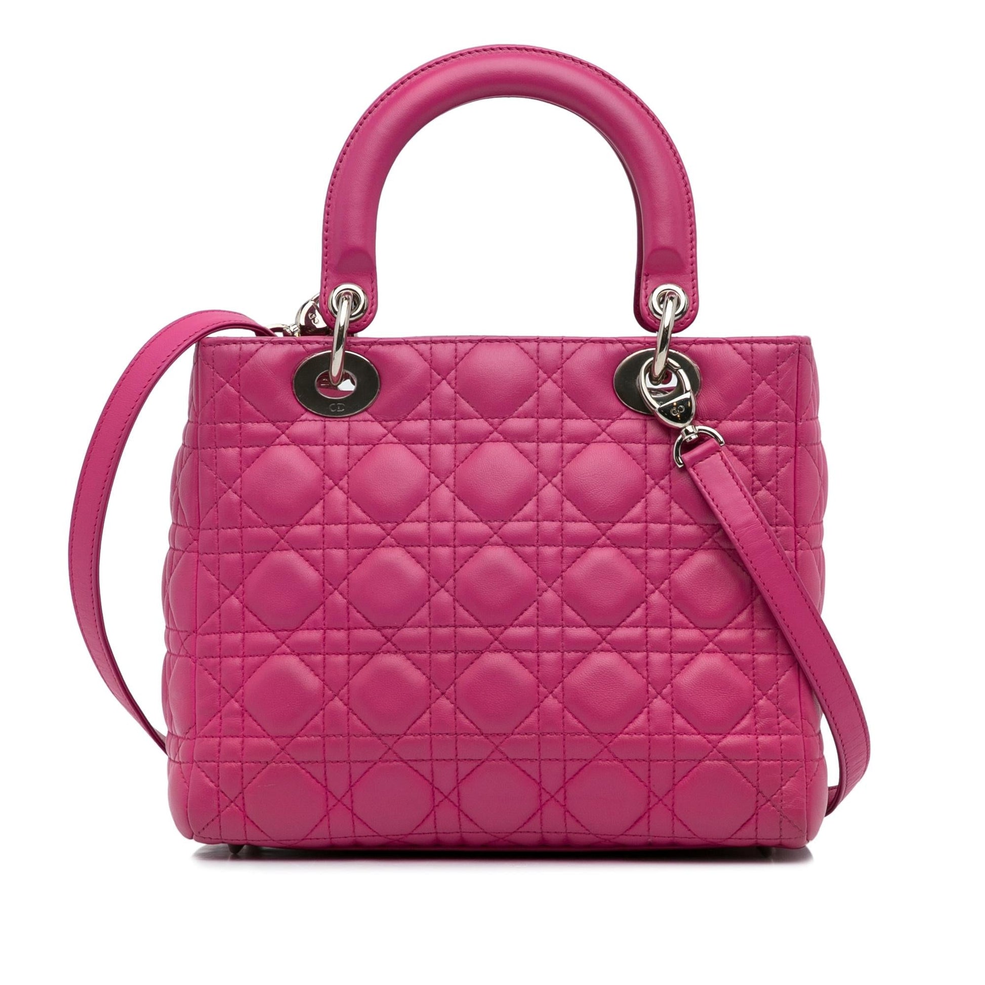 Dior Cannage Lady Satchel Bag Lambskin Medium Lady Dior 7
