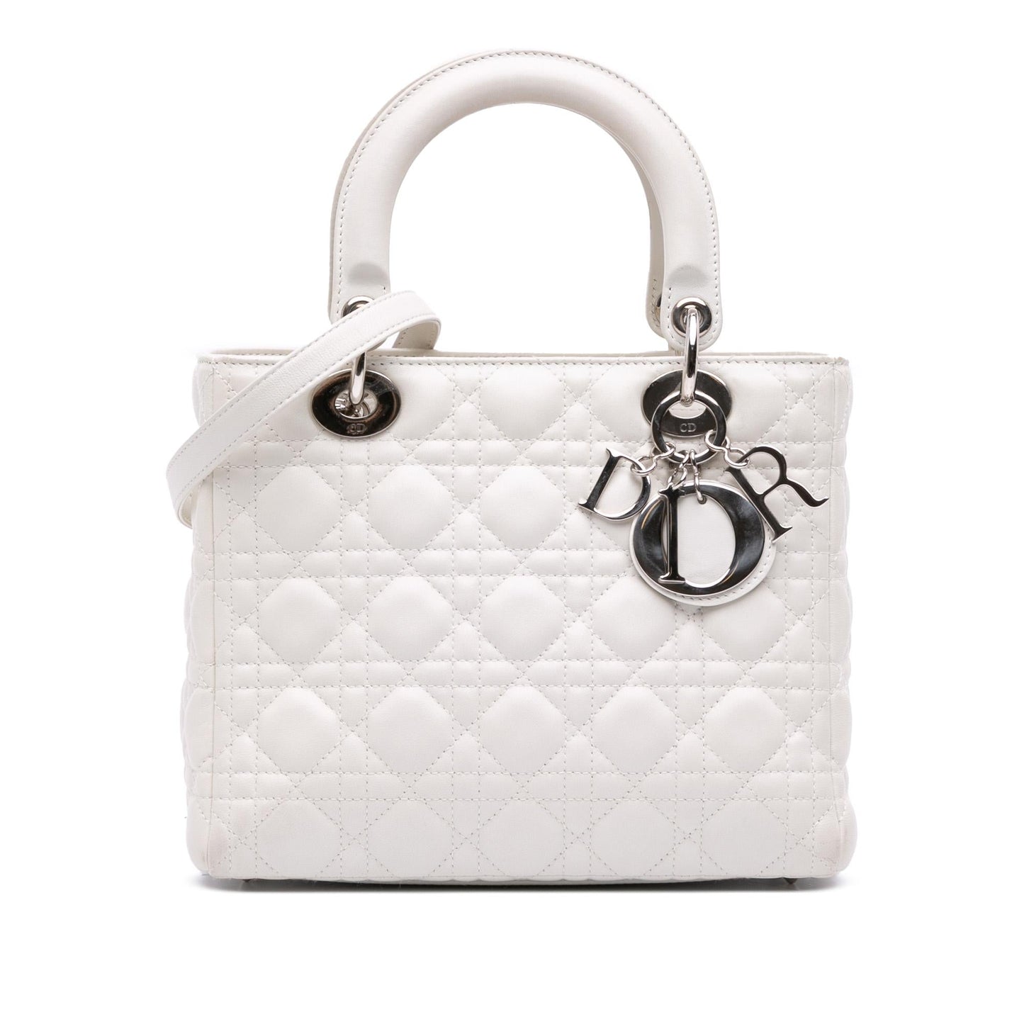 Dior Cannage Lady Satchel Bag Lambskin Medium Lady Dior 9