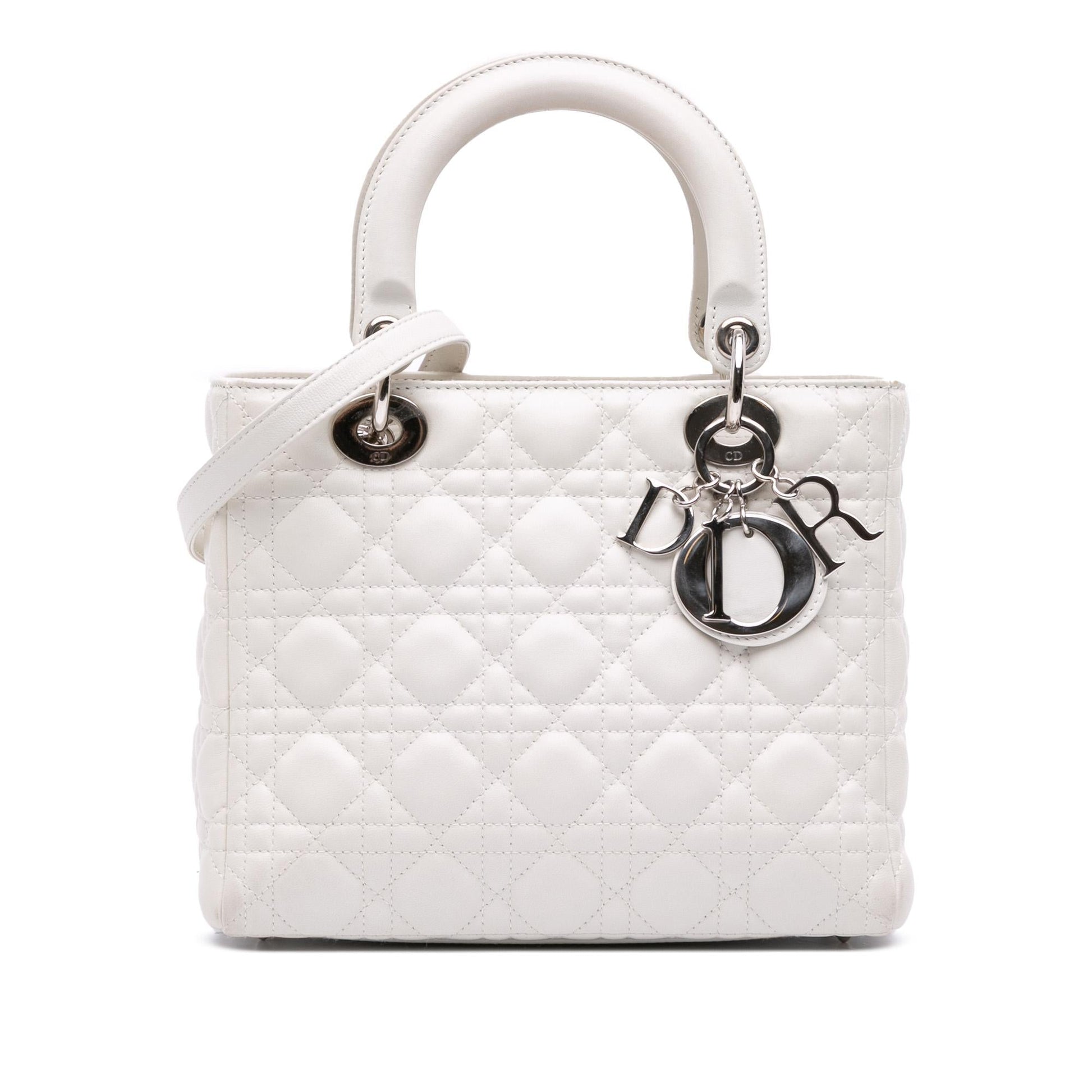 Dior Cannage Lady Satchel Bag Lambskin Medium Lady Dior 9