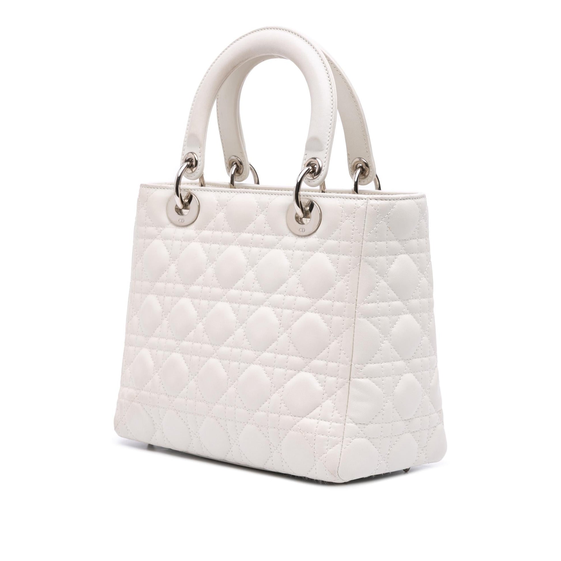 Dior Cannage Lady Satchel Bag Lambskin Medium Lady Dior 9