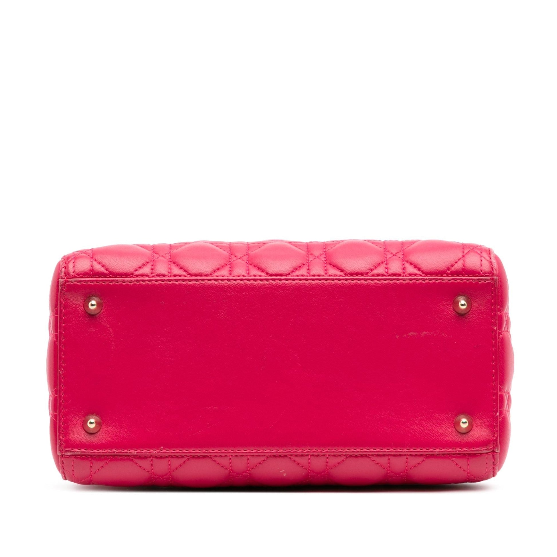 Dior Cannage Lady Satchel Bag Lambskin Medium Lady Dior 10